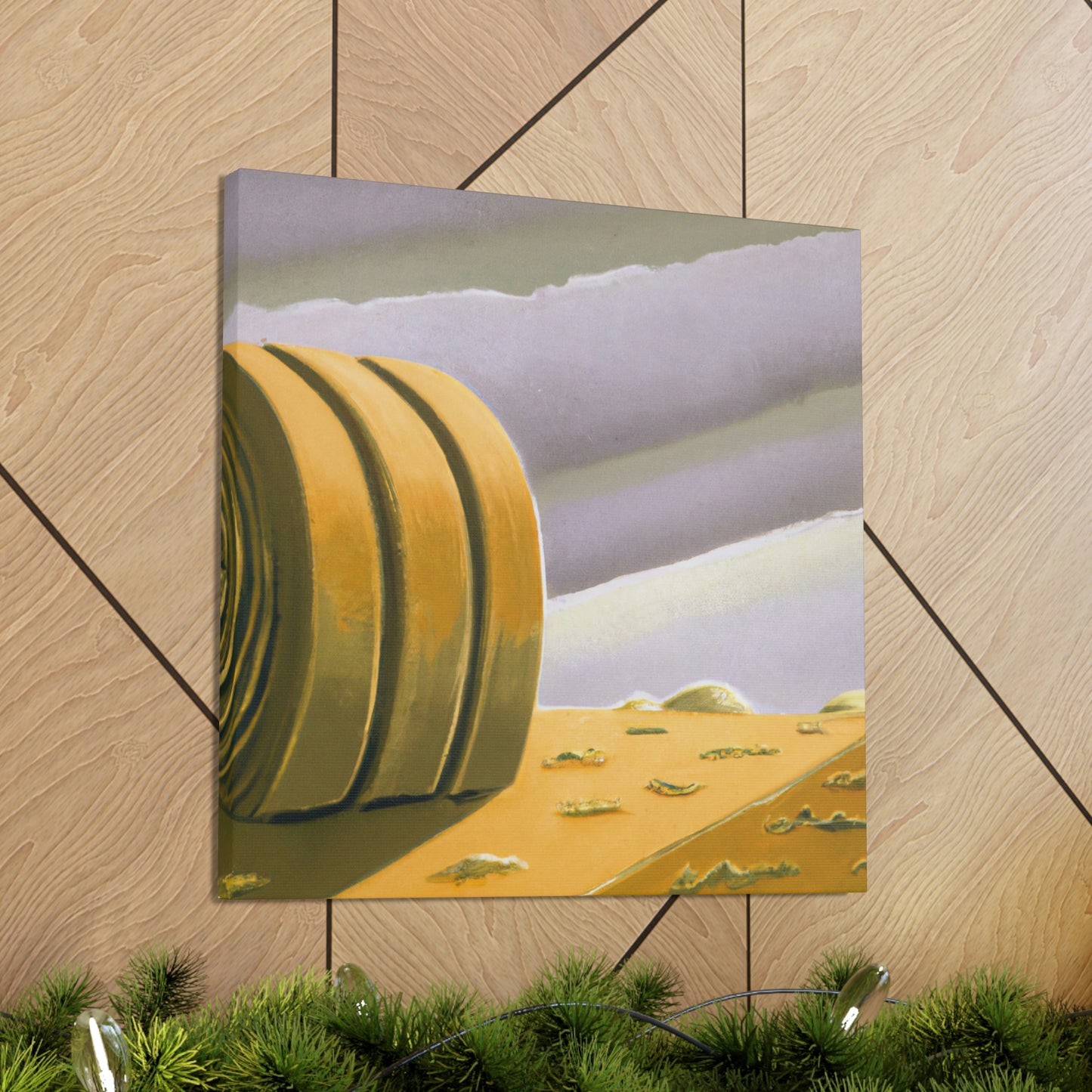 "Hay Bales in Deco". - Canvas