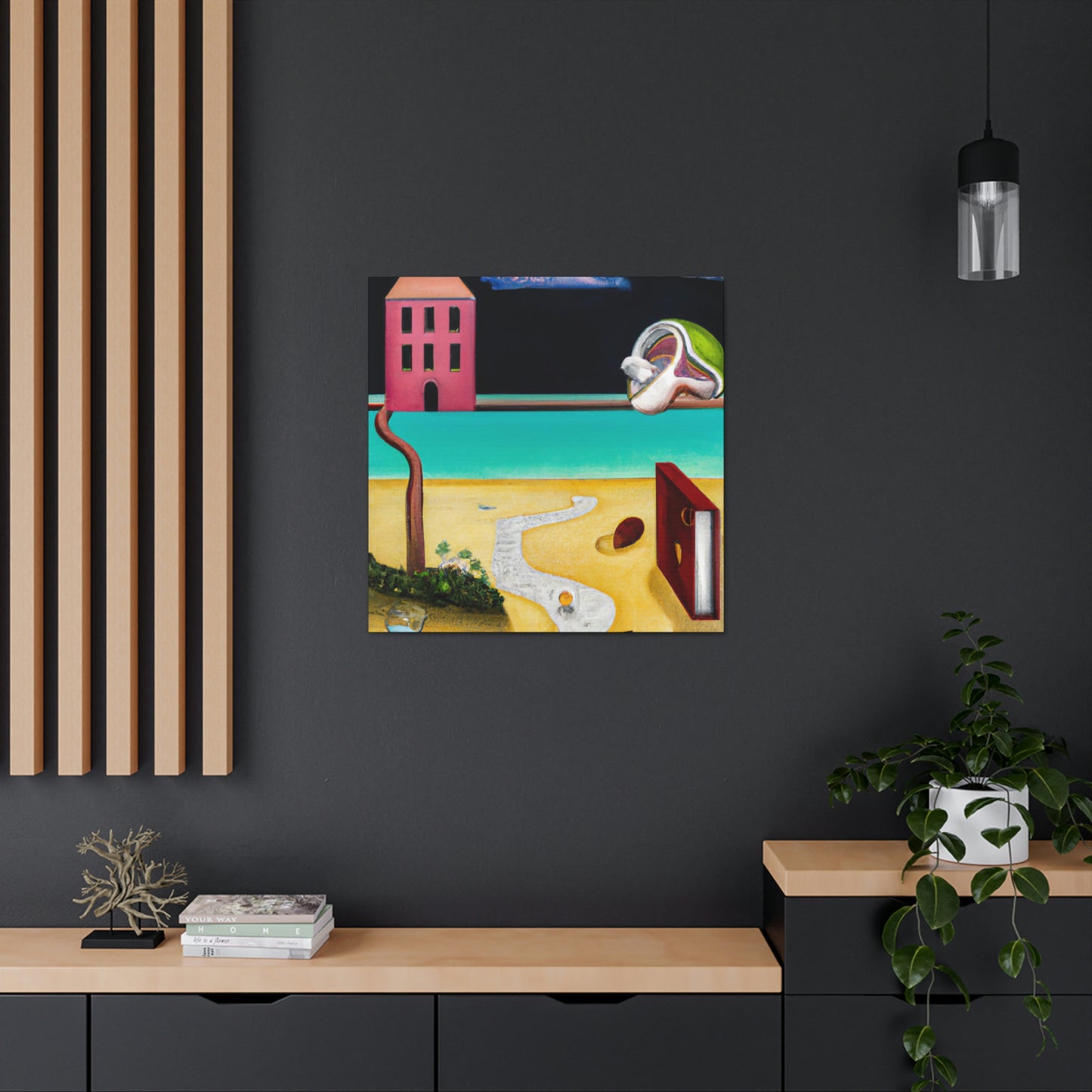 "Tropical Beach Mirage" - Canvas