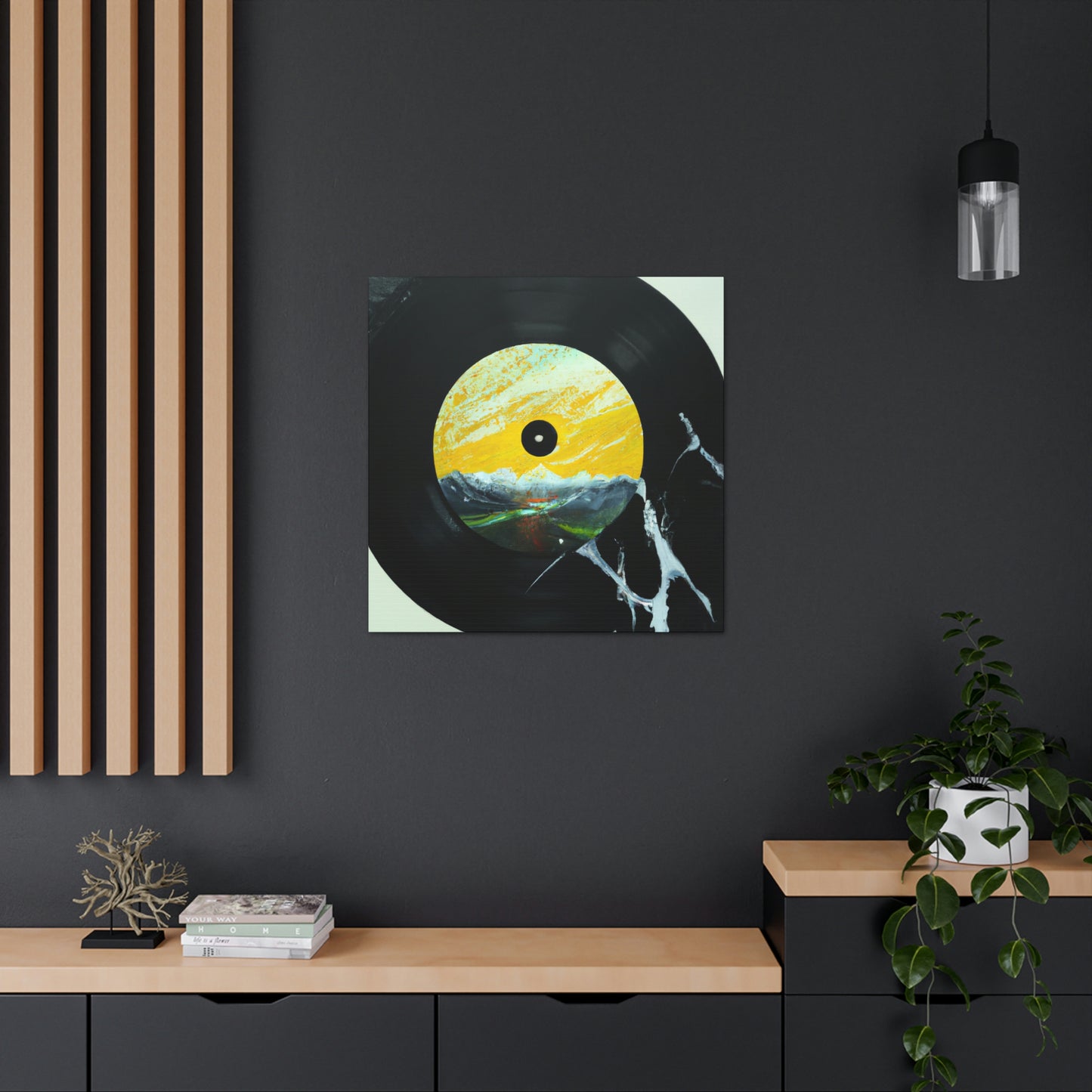 Vinyl Record Reflection - Canvas