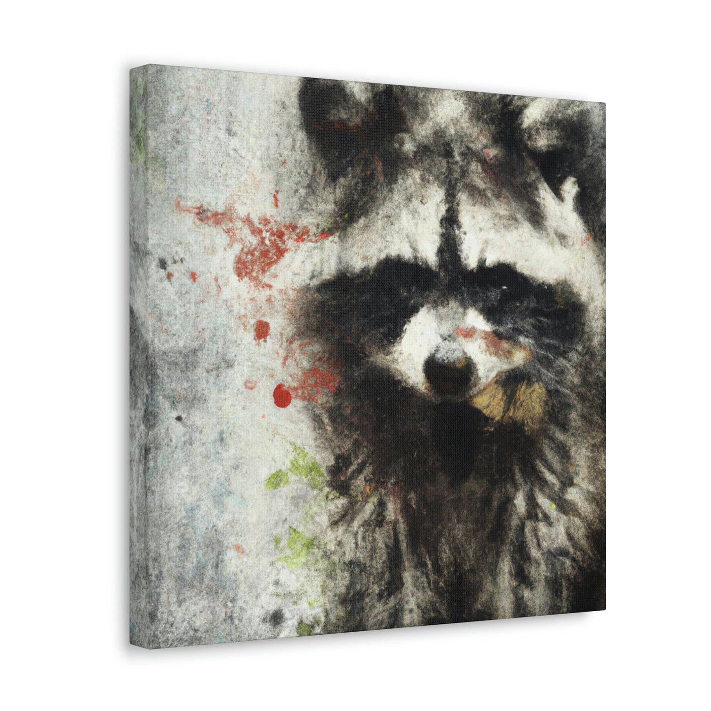 Raccoon in Reflection - Canvas