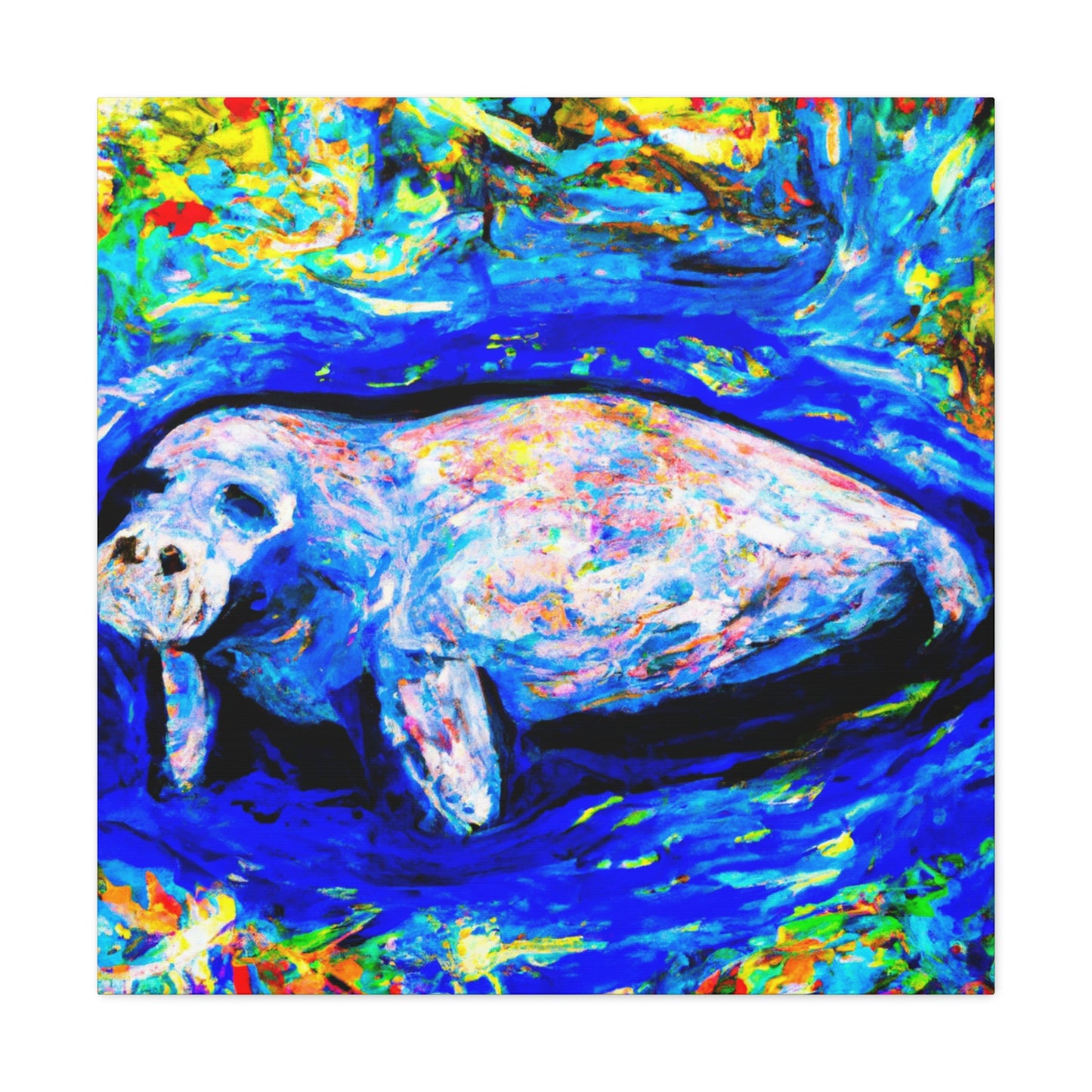 Manatee in Expressionism - Canvas