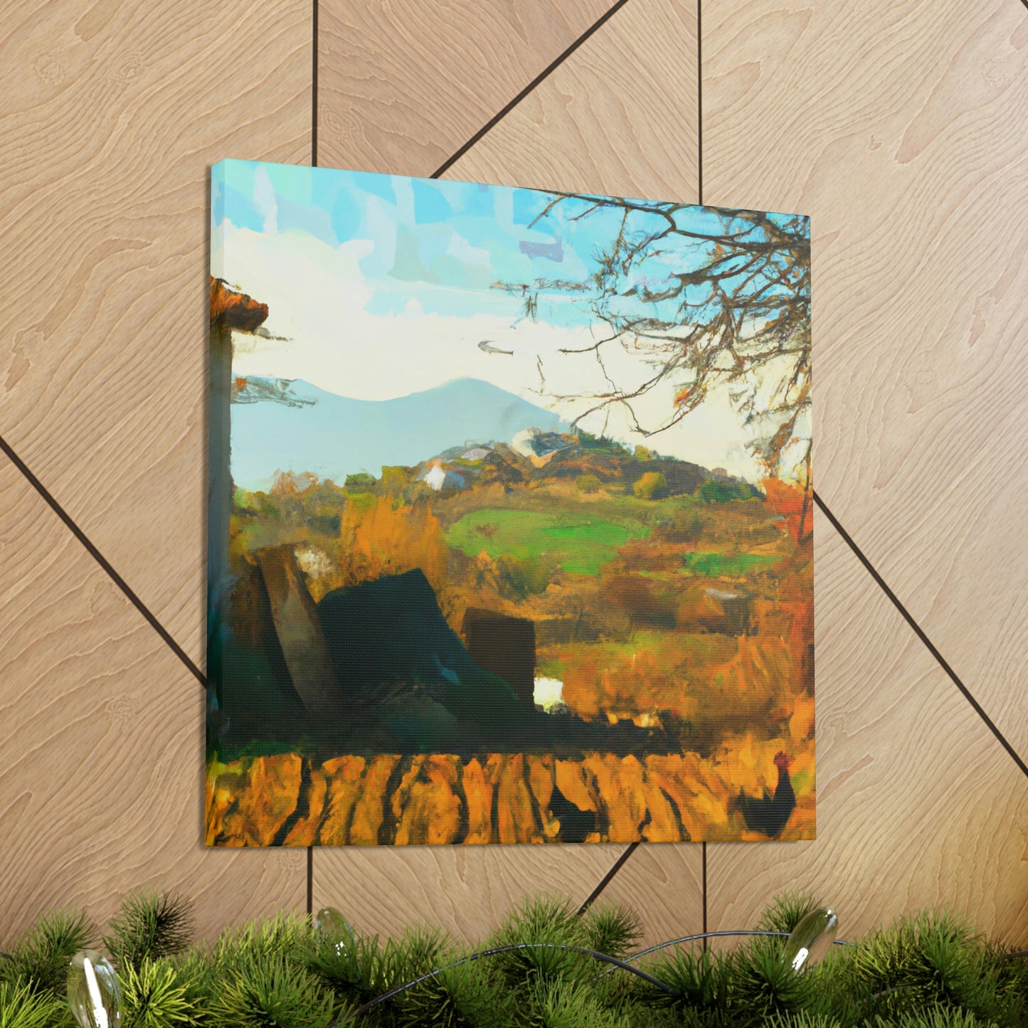 "The Serene Riverside Reflection" - Canvas