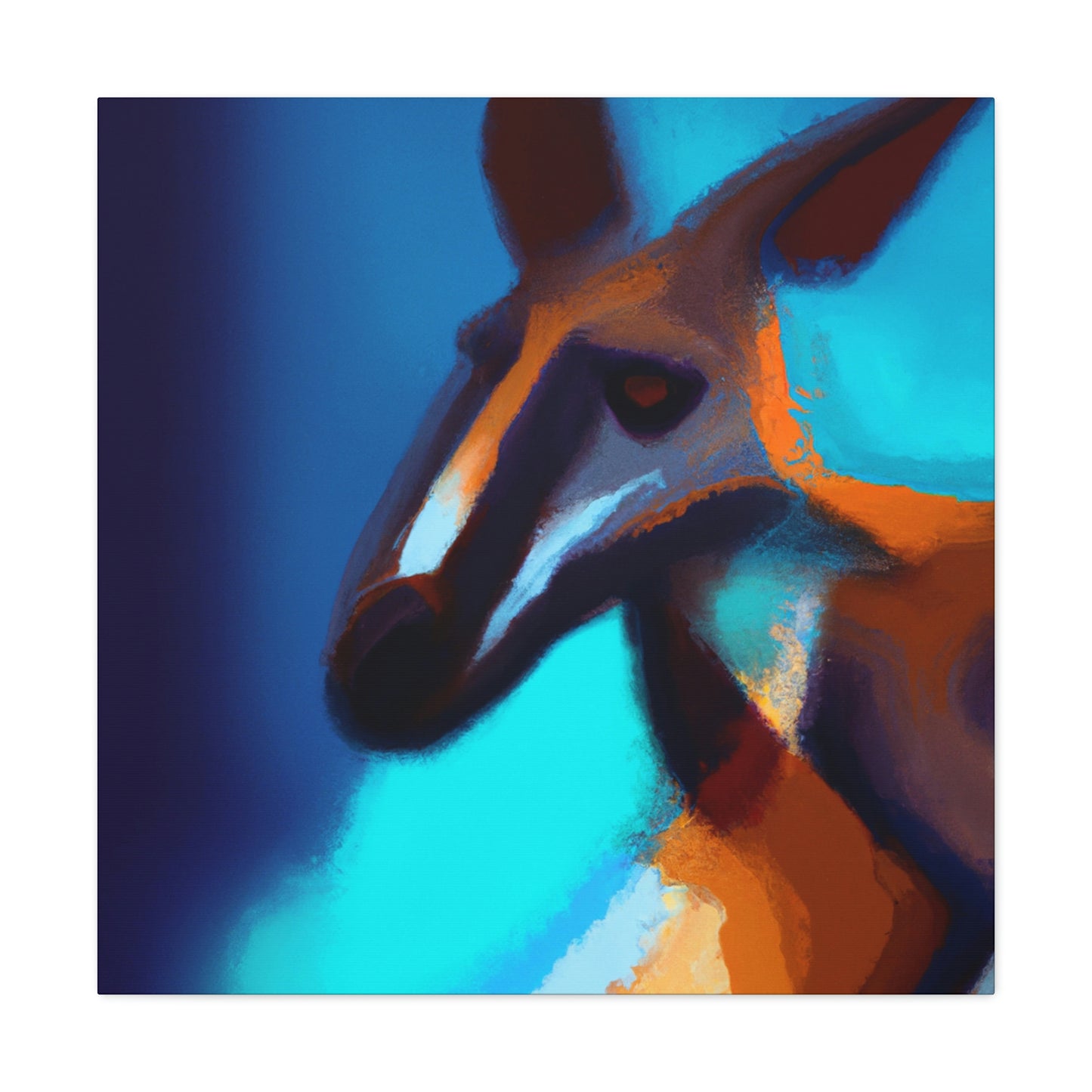 Kangaroo in Abstract - Canvas