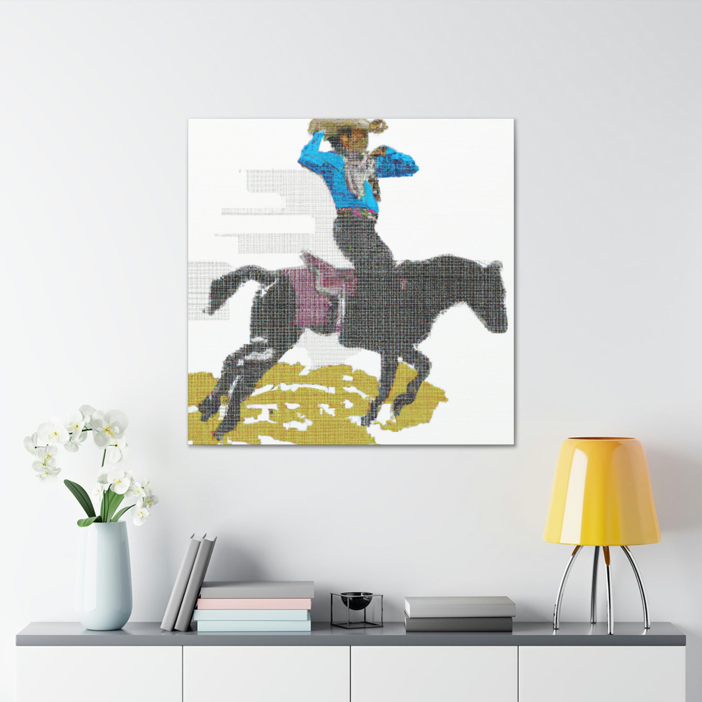 Rodeo in Pointillism - Canvas