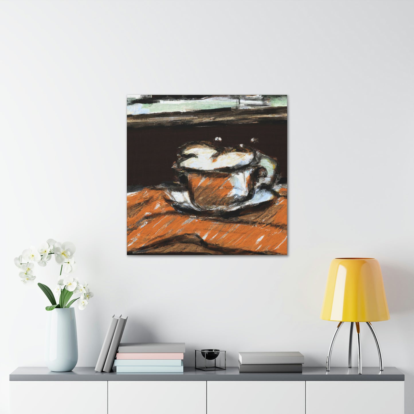 Cappuccino in Poppies - Canvas