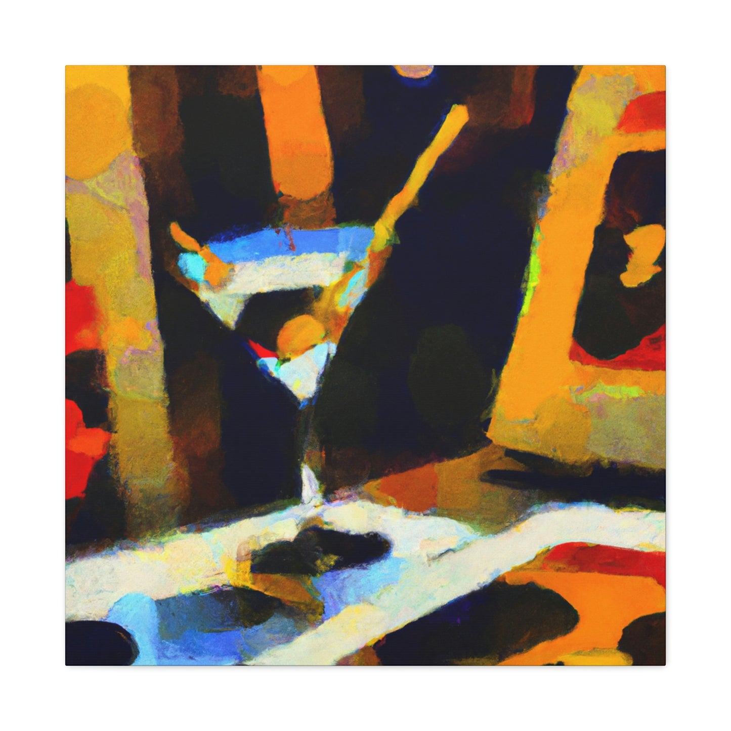 Martini Moment Illuminated - Canvas