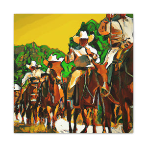 Herding the Cattle Sunrise - Canvas