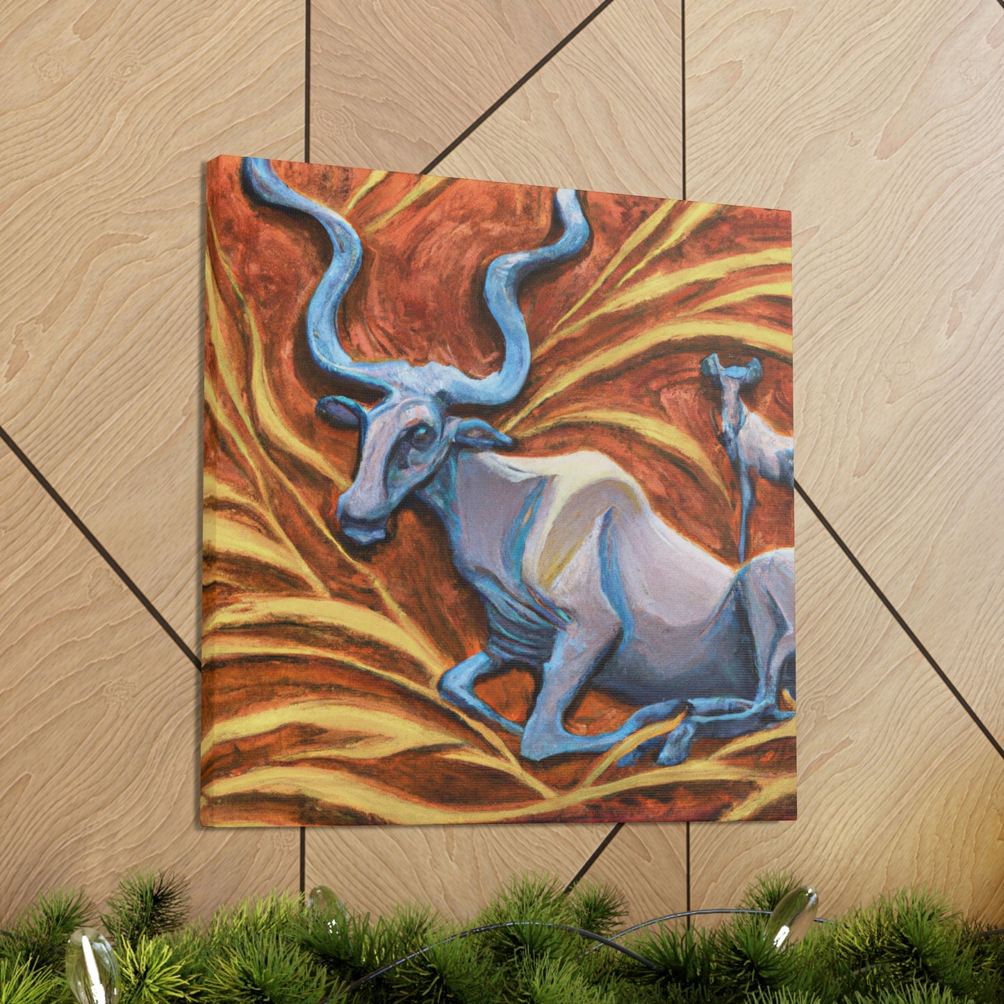 Wildebeest in Deco - Canvas