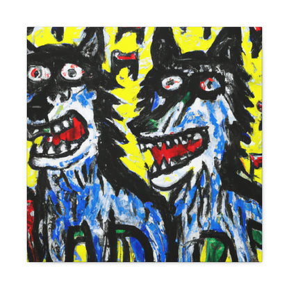 "Wolves in Moonlight" - Canvas