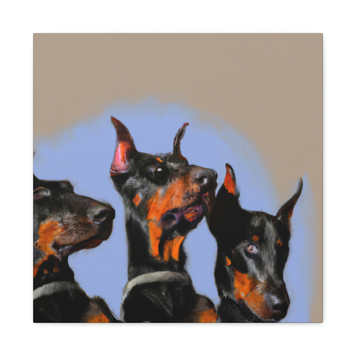 Doberman in Stillness - Canvas