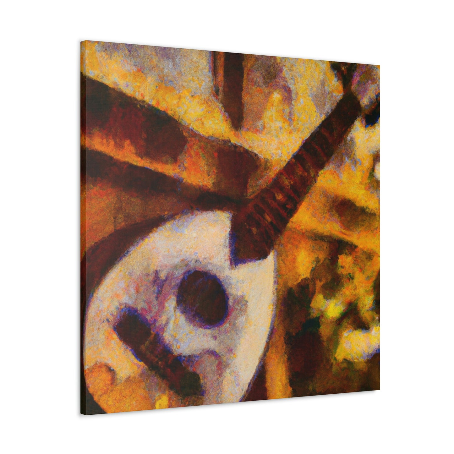 Mandolin in Moonlight. - Canvas