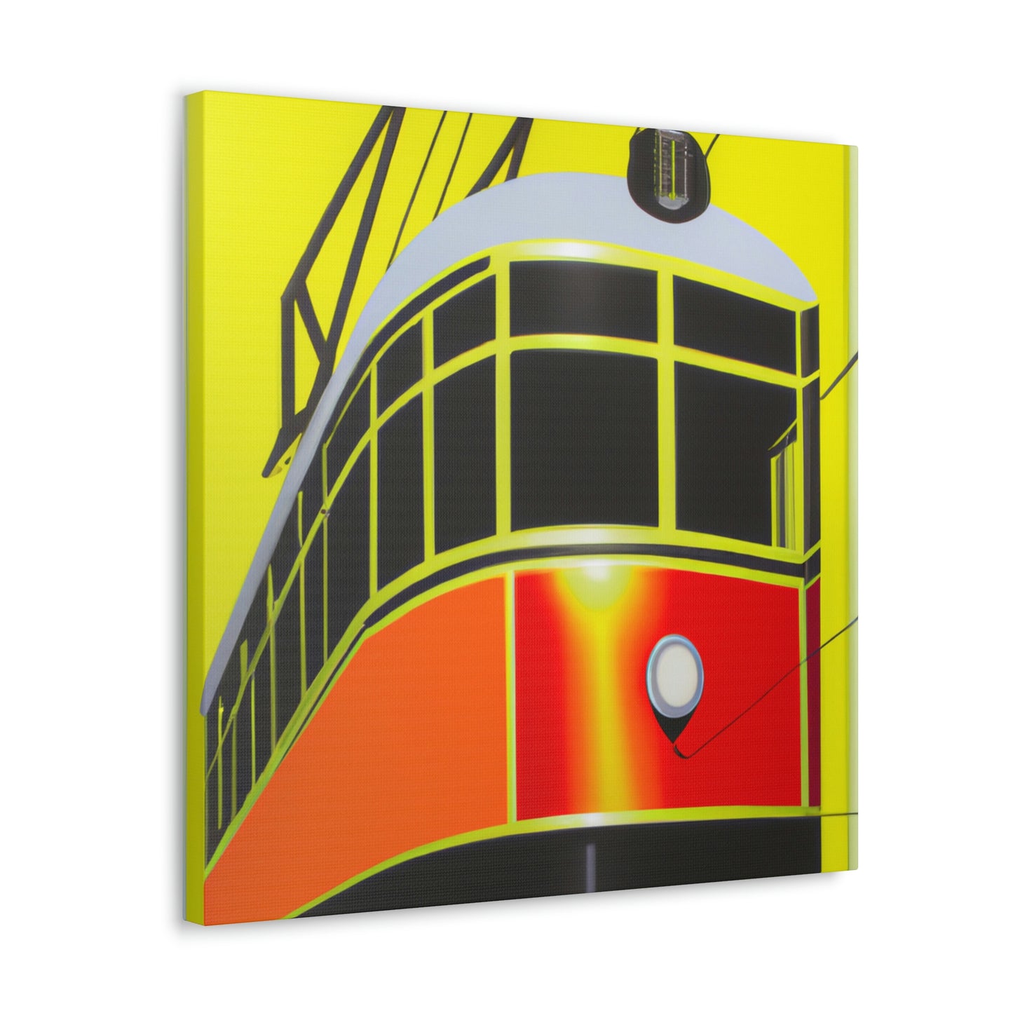 "Electric Tram Ablaze" - Canvas