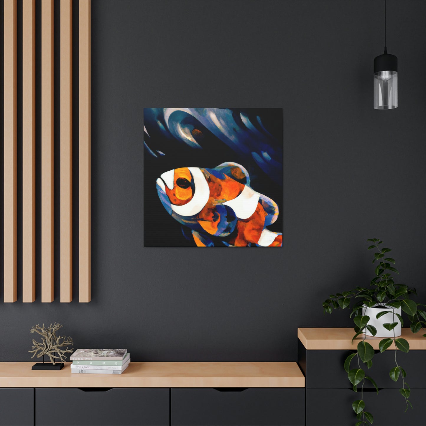 "Clownfish in Abstraction" - Canvas