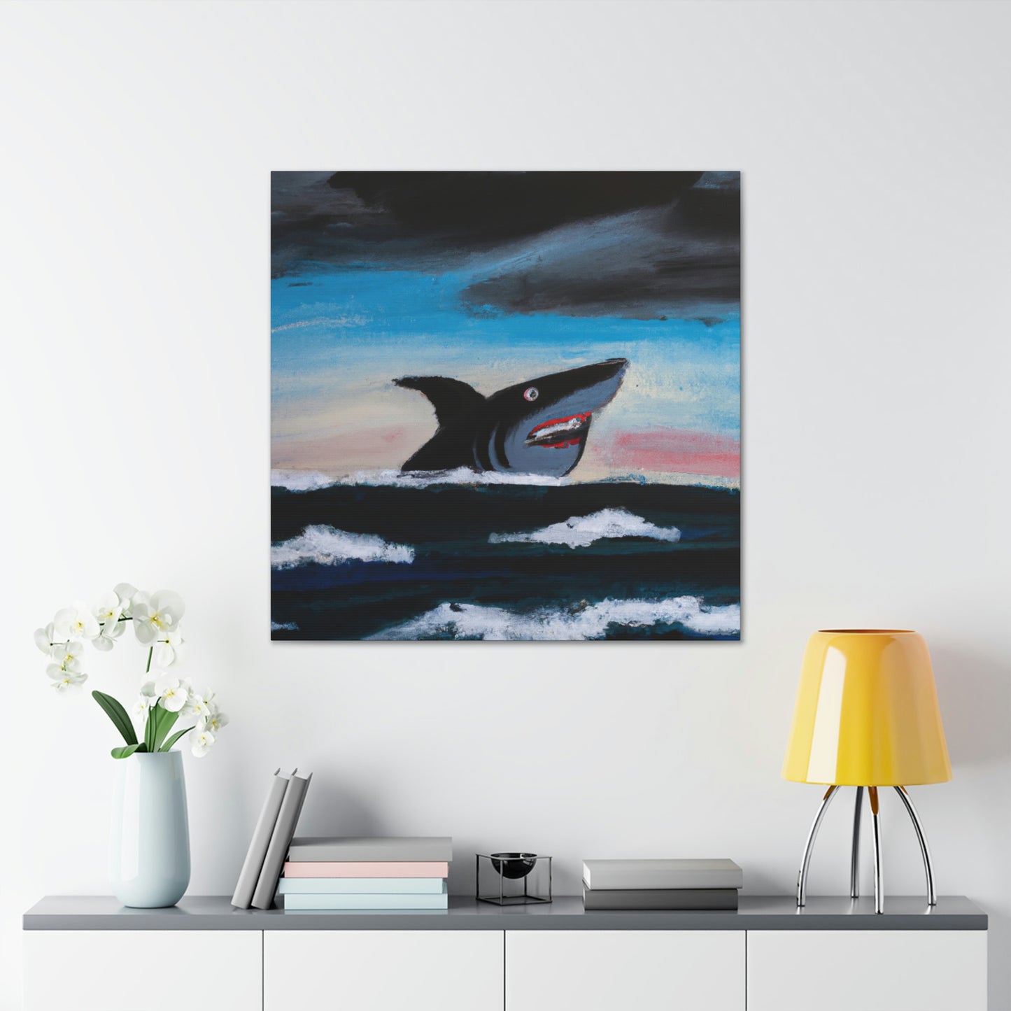 Shark in Abstract Vision - Canvas