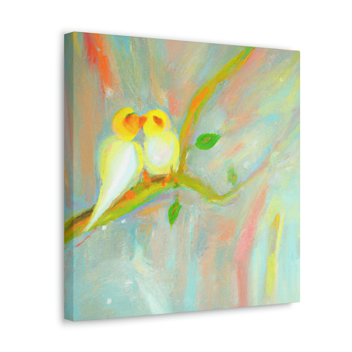 Love Birds in Branch - Canvas