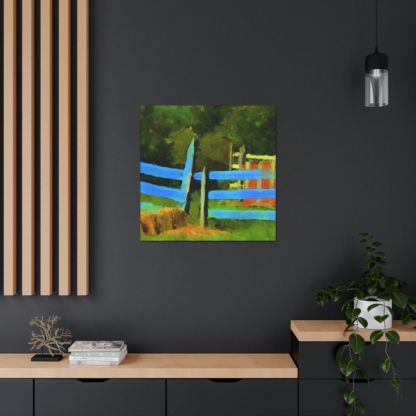 "Fence at Sunrise" - Canvas