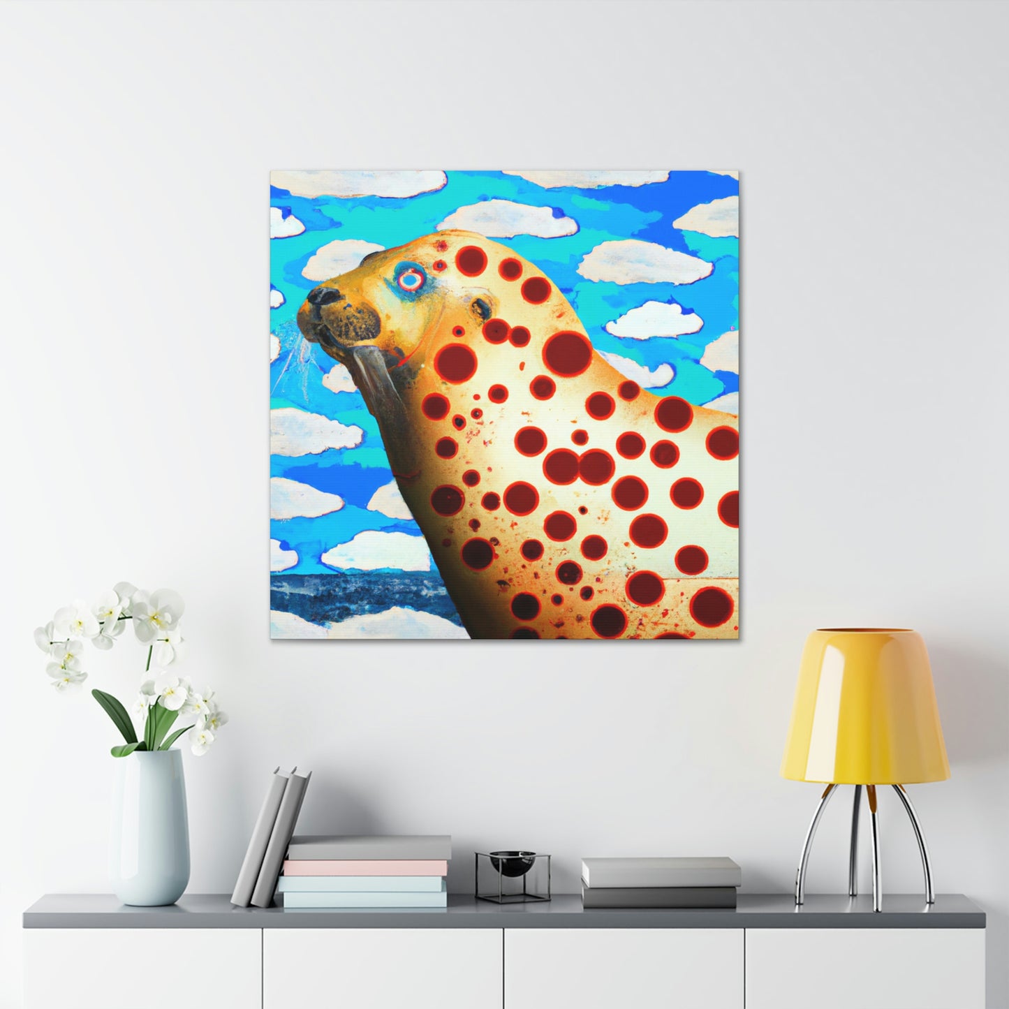 Sea Lions at Sunset - Canvas