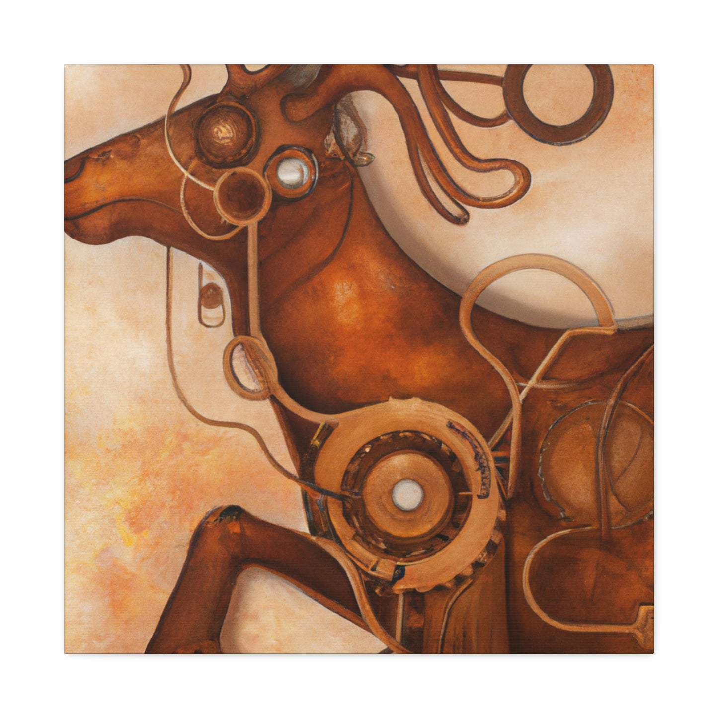 Elk in Steampunk Times - Canvas