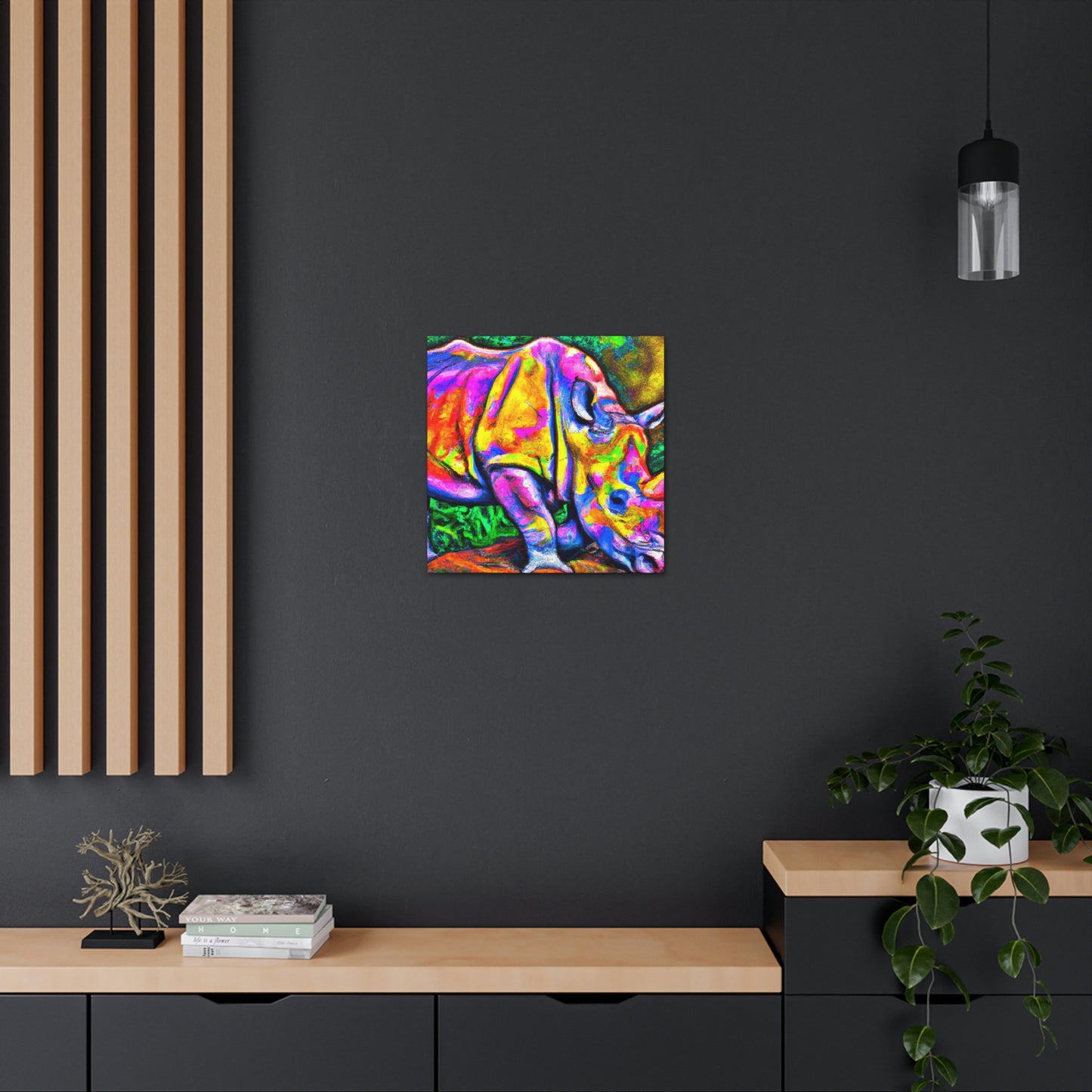 Rhinoceros in Deco - Canvas