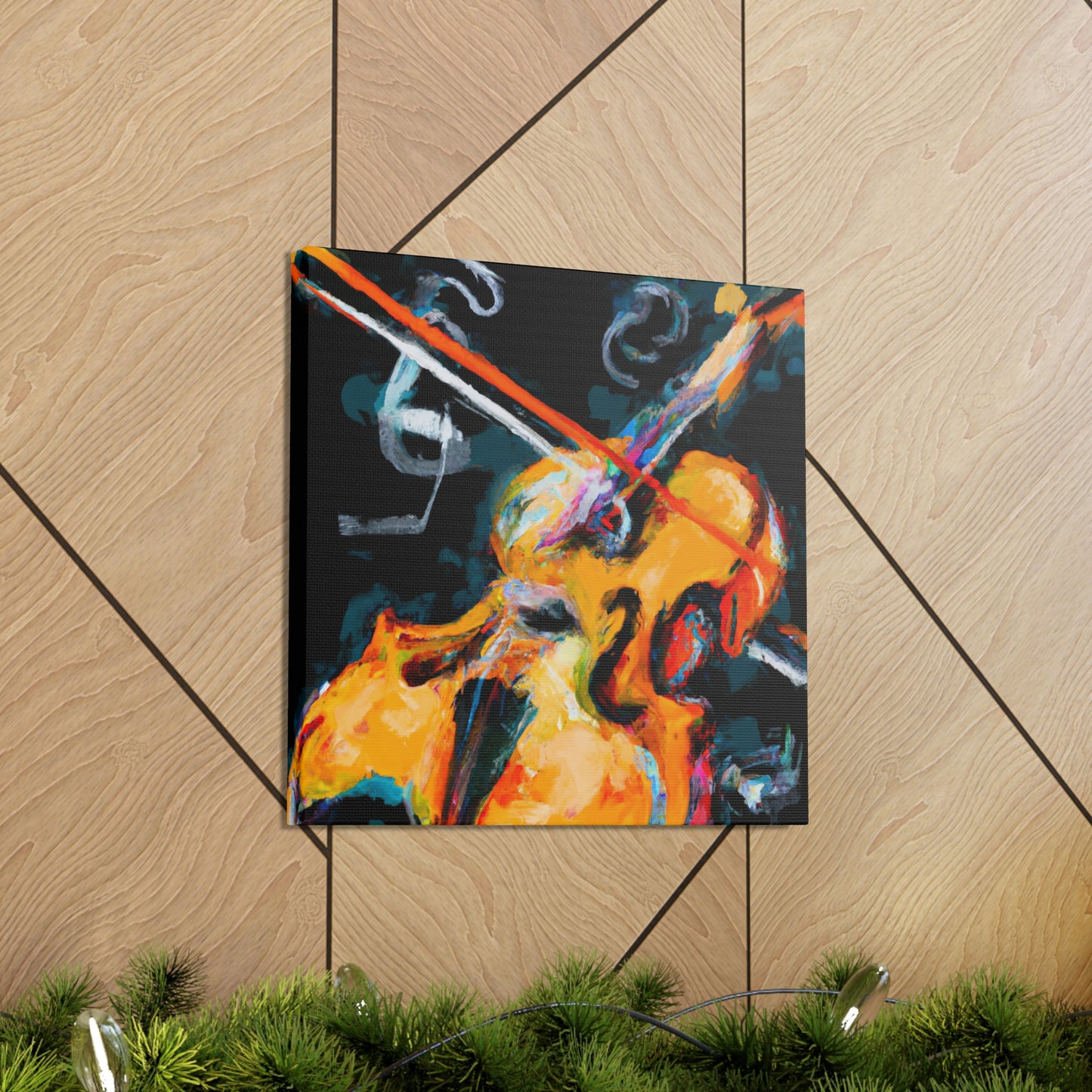 "Vibrant Violin Melody" - Canvas