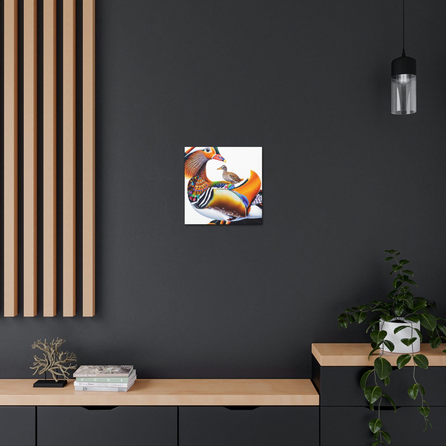 "Mandarin Ducks in Flight" - Canvas