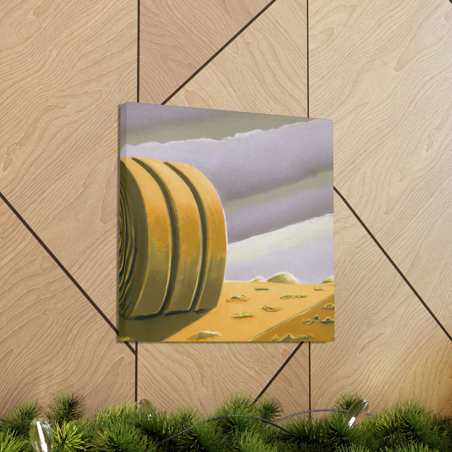 "Hay Bales in Deco". - Canvas