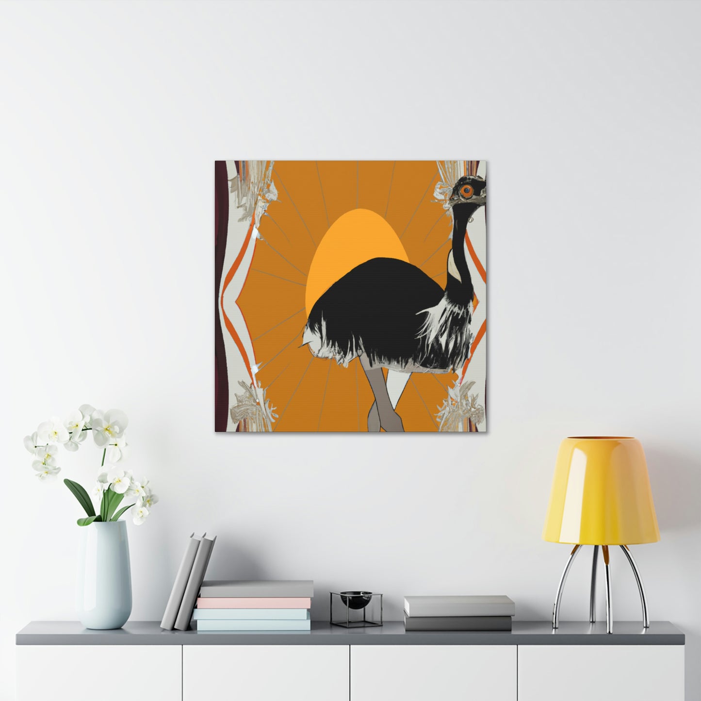 "Emu with Deco Glam" - Canvas