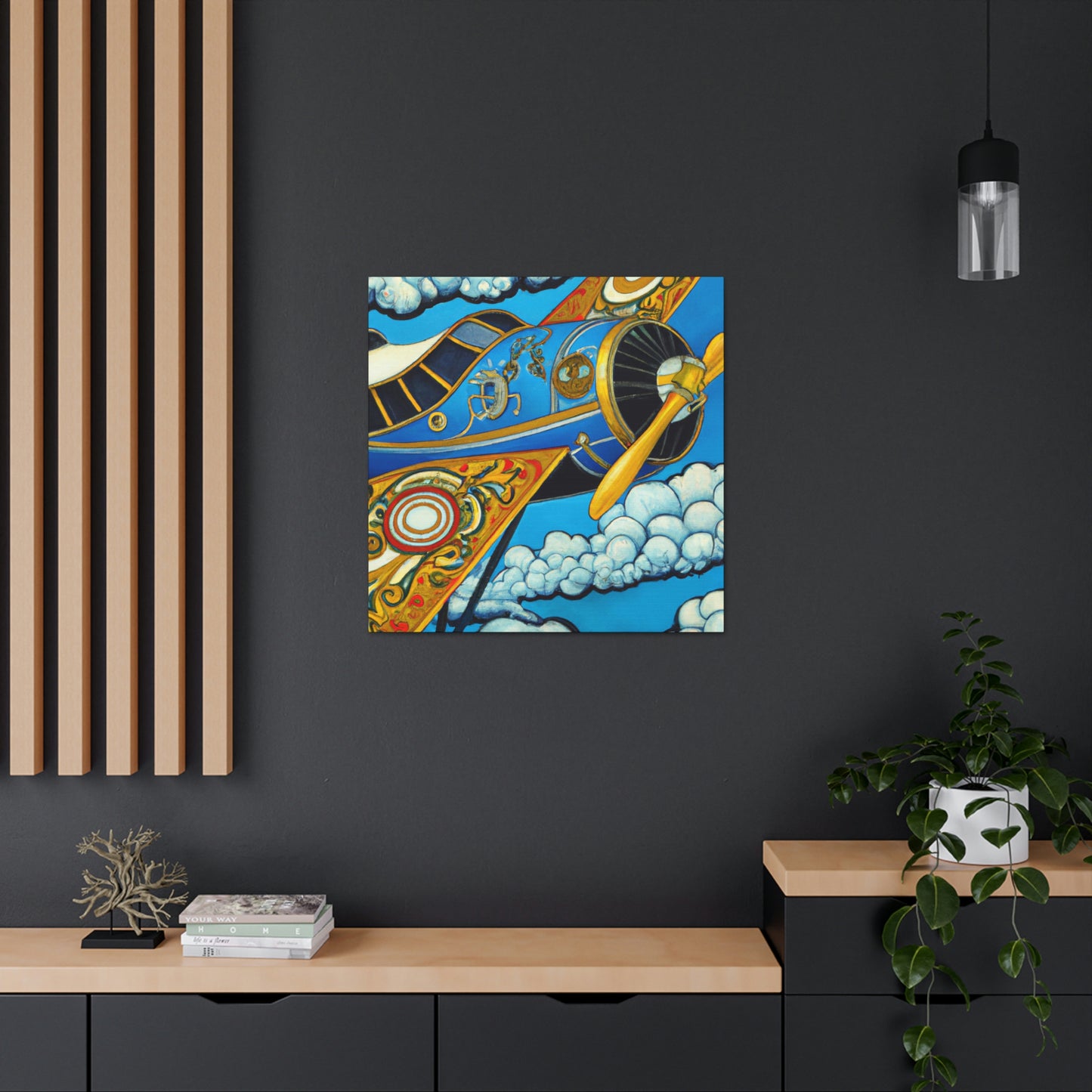 "Vintage Plane Symphony" - Canvas