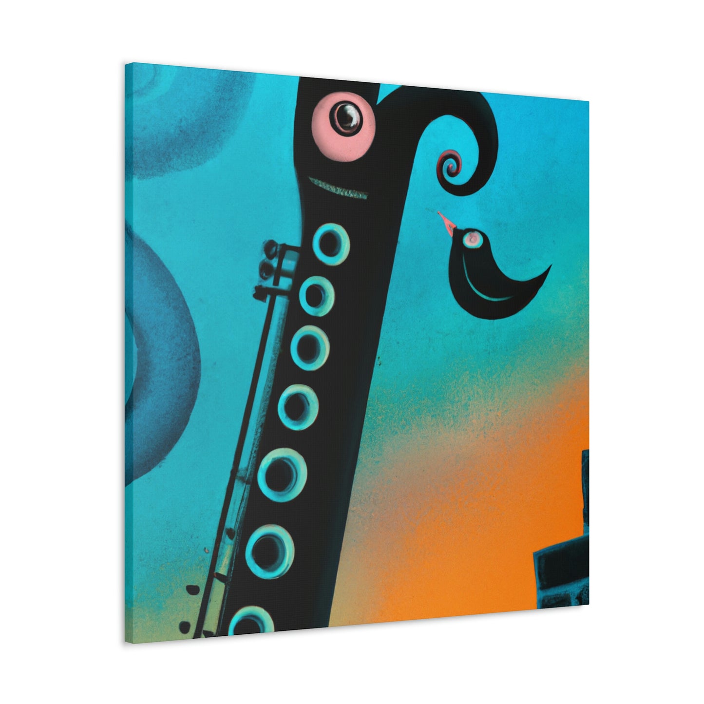 "Clarinet's Reflection Dance" - Canvas