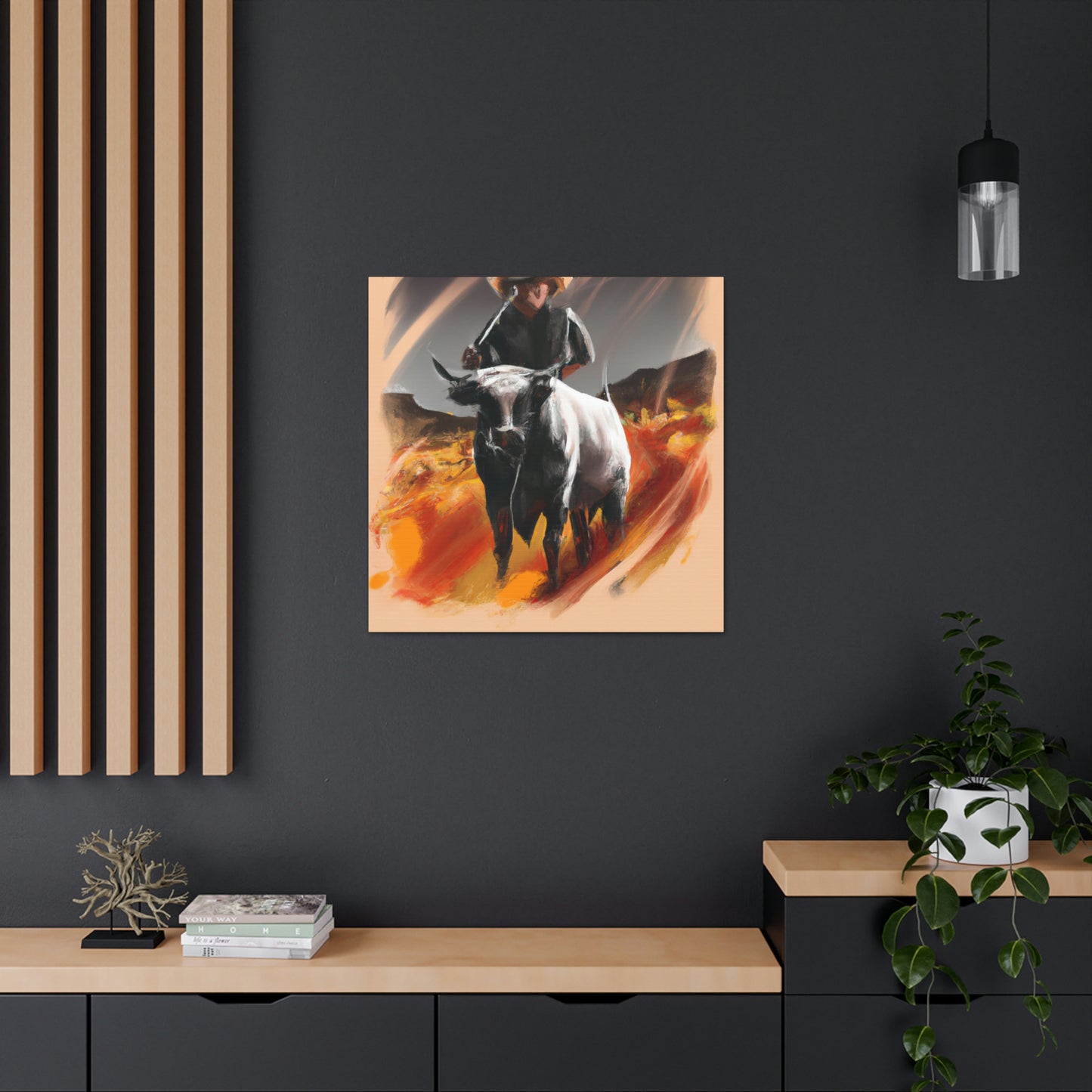 Cattle Branding Landscape - Canvas