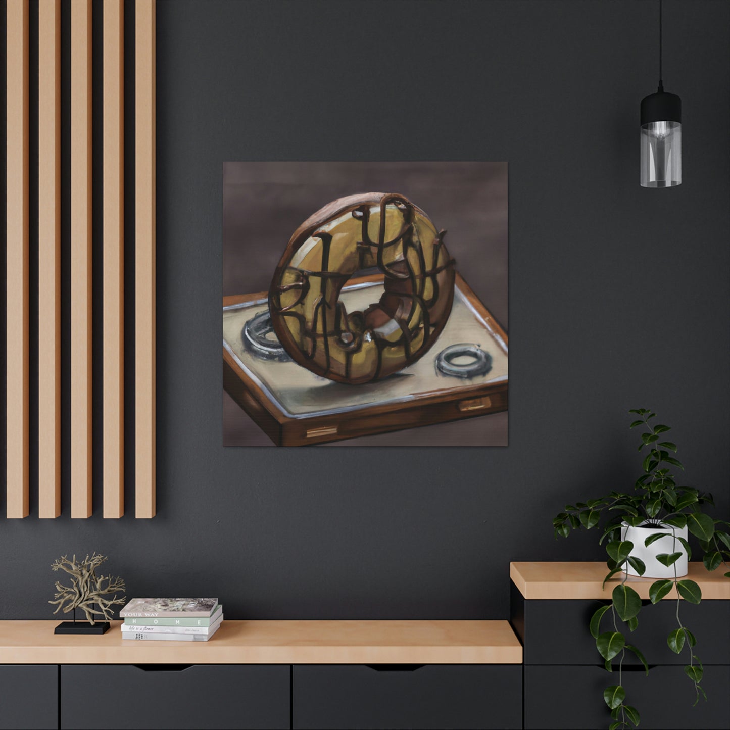 "The Steamy Doughnut Shop" - Canvas