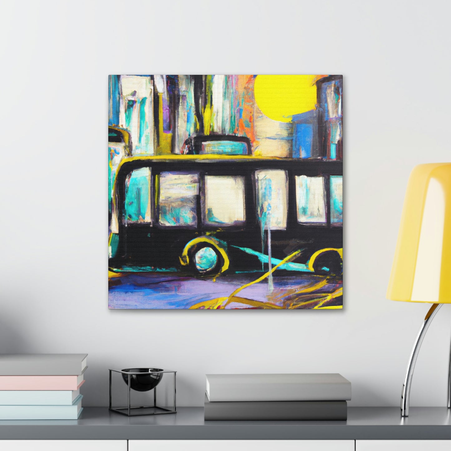 Bus in the City - Canvas