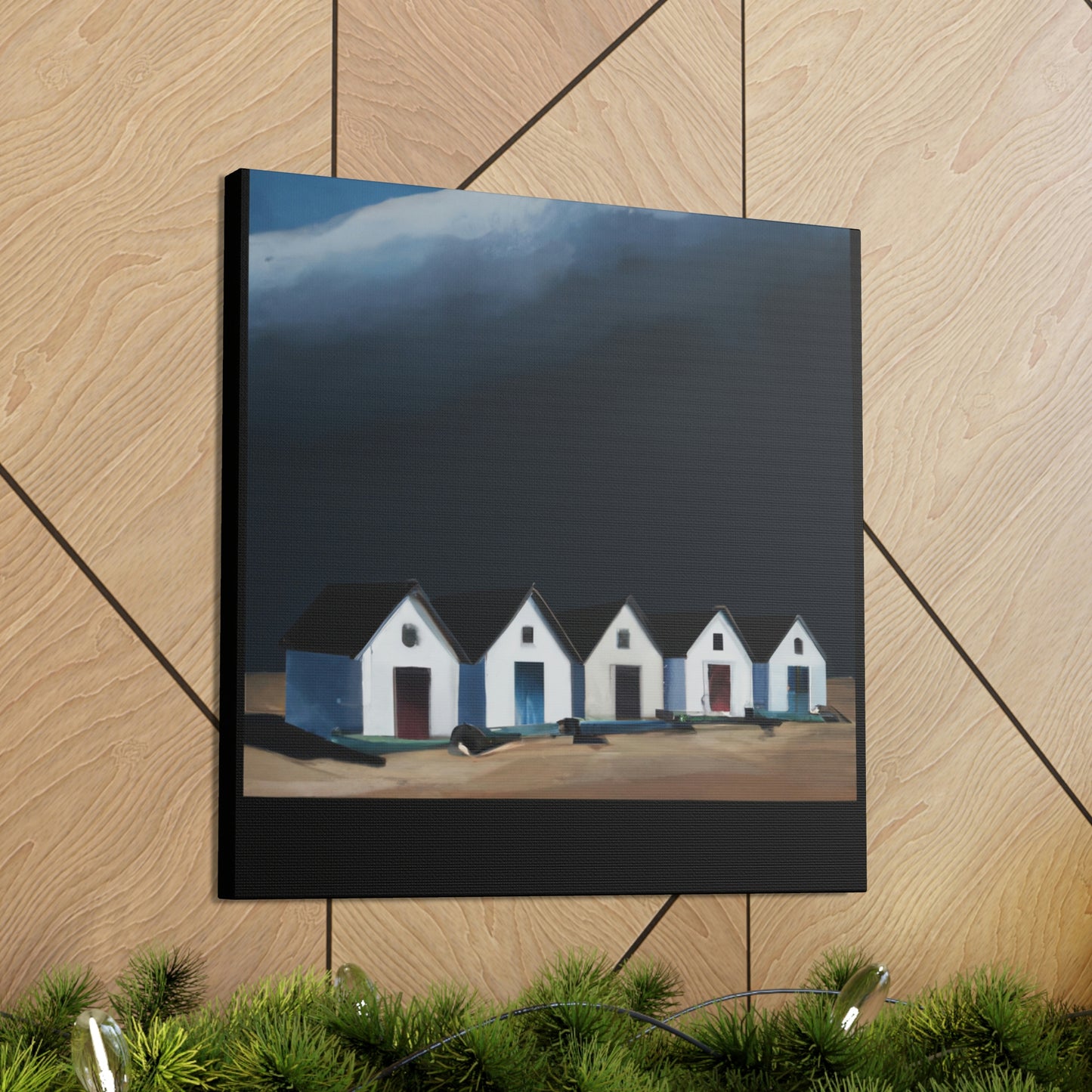 "Beach Houses - Minimalist" - Canvas