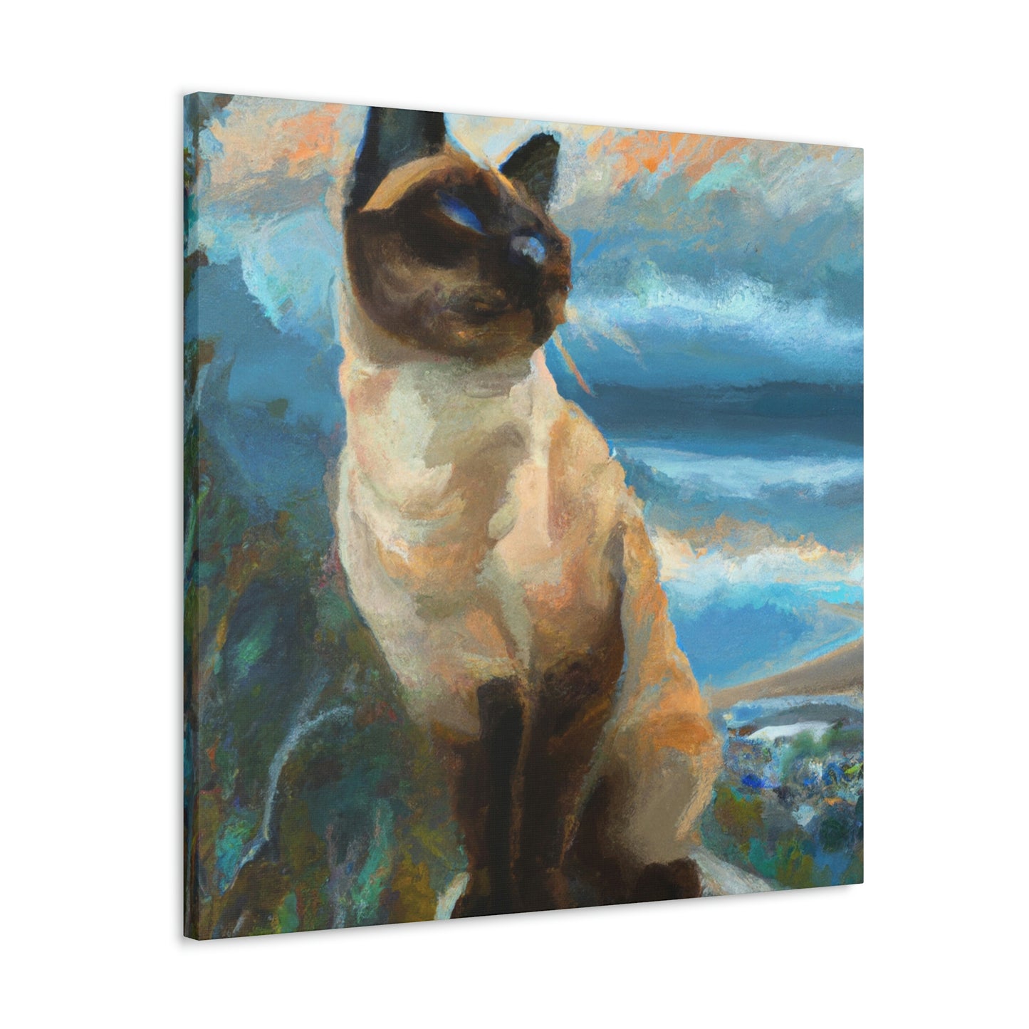 Siamese in Sepia - Canvas