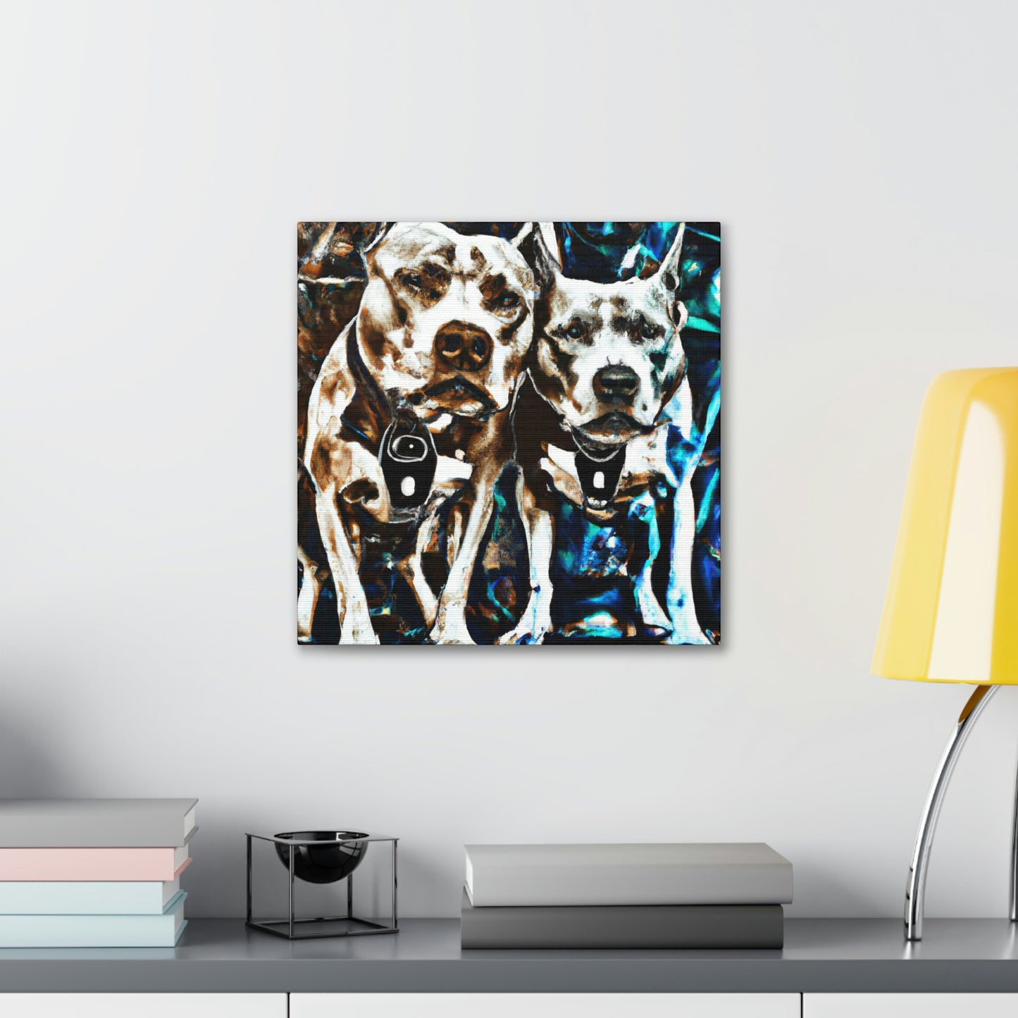 "Pitbull Dreams Surreal" - Canvas