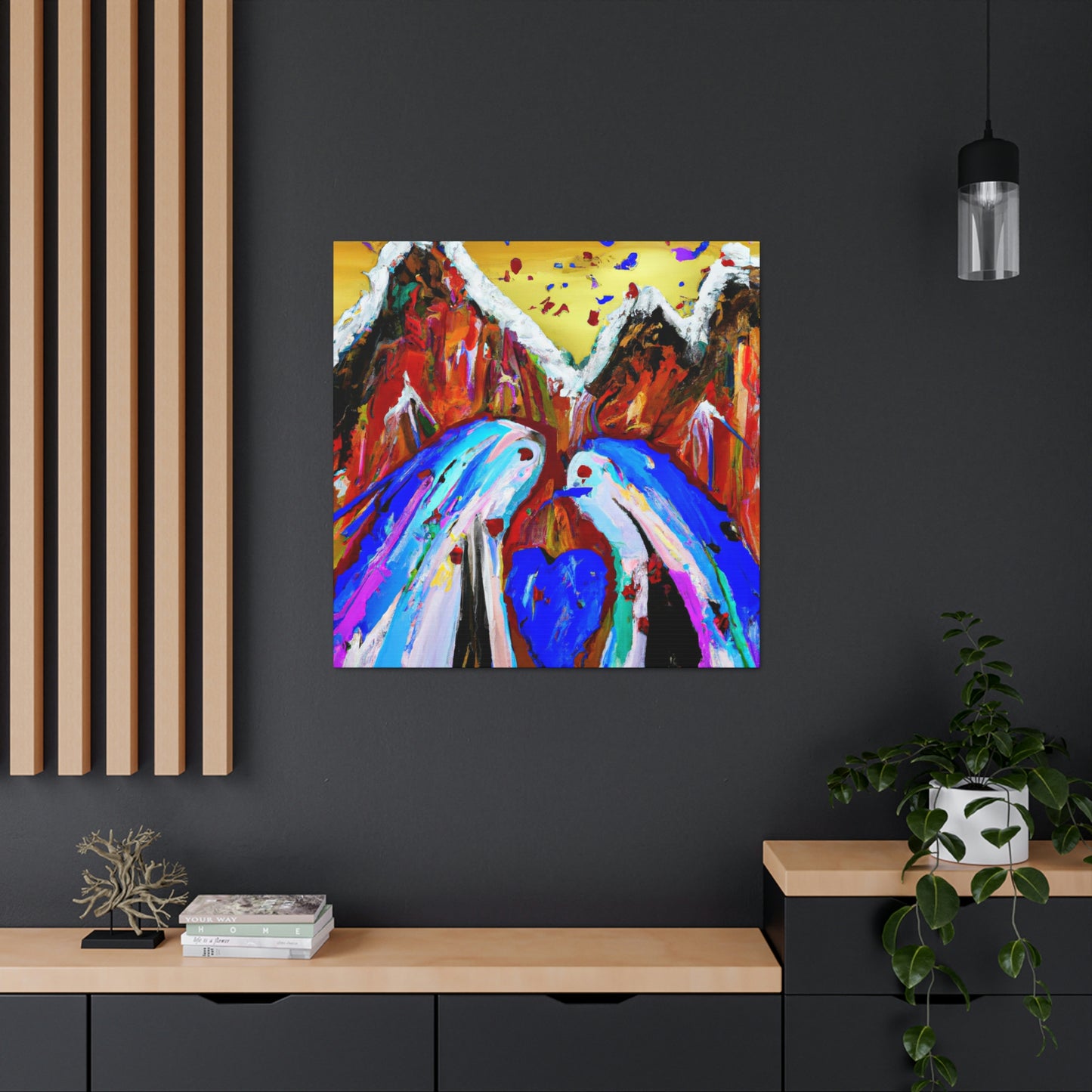 Love and Mountains Together - Canvas