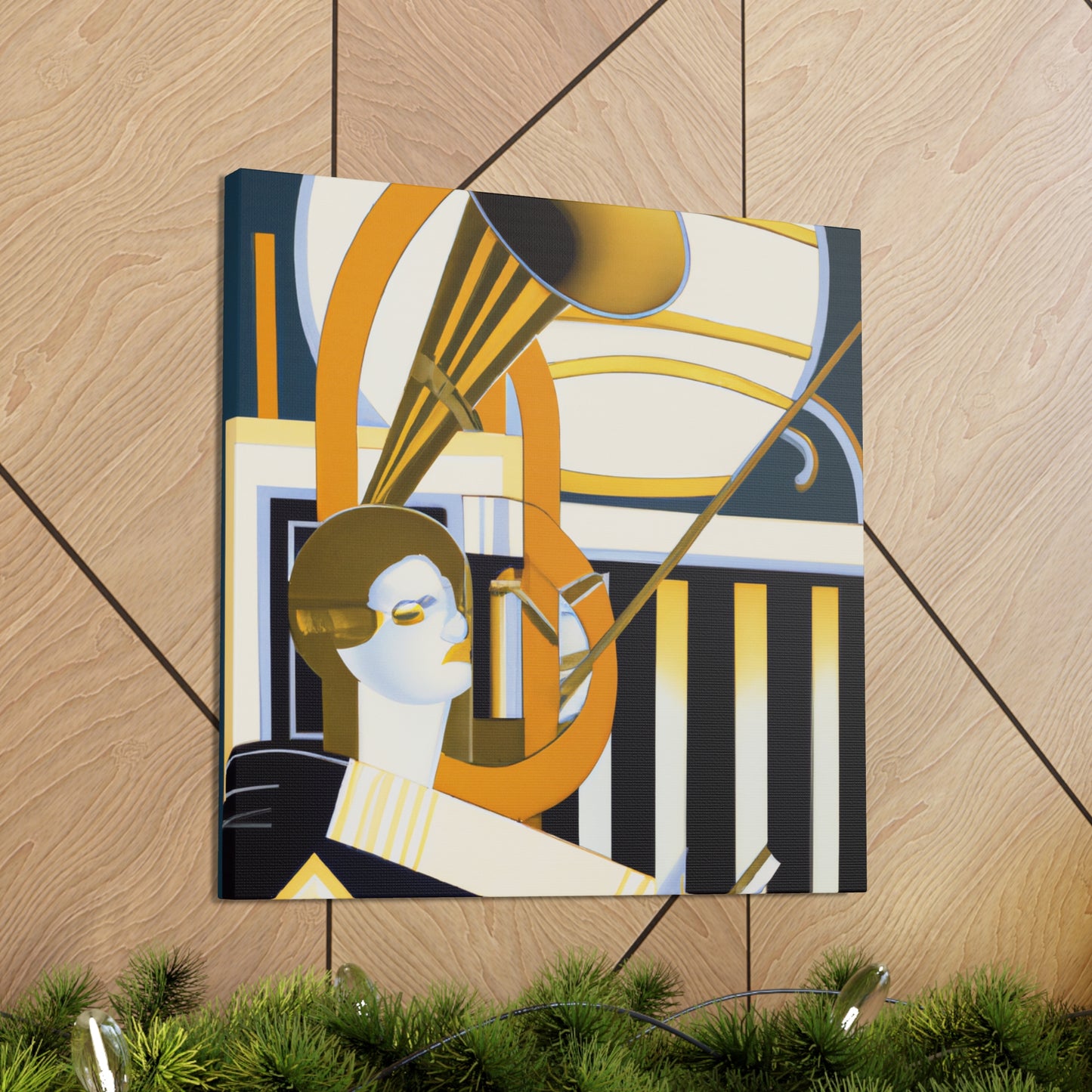 "Tuned Deco Trumpet" - Canvas