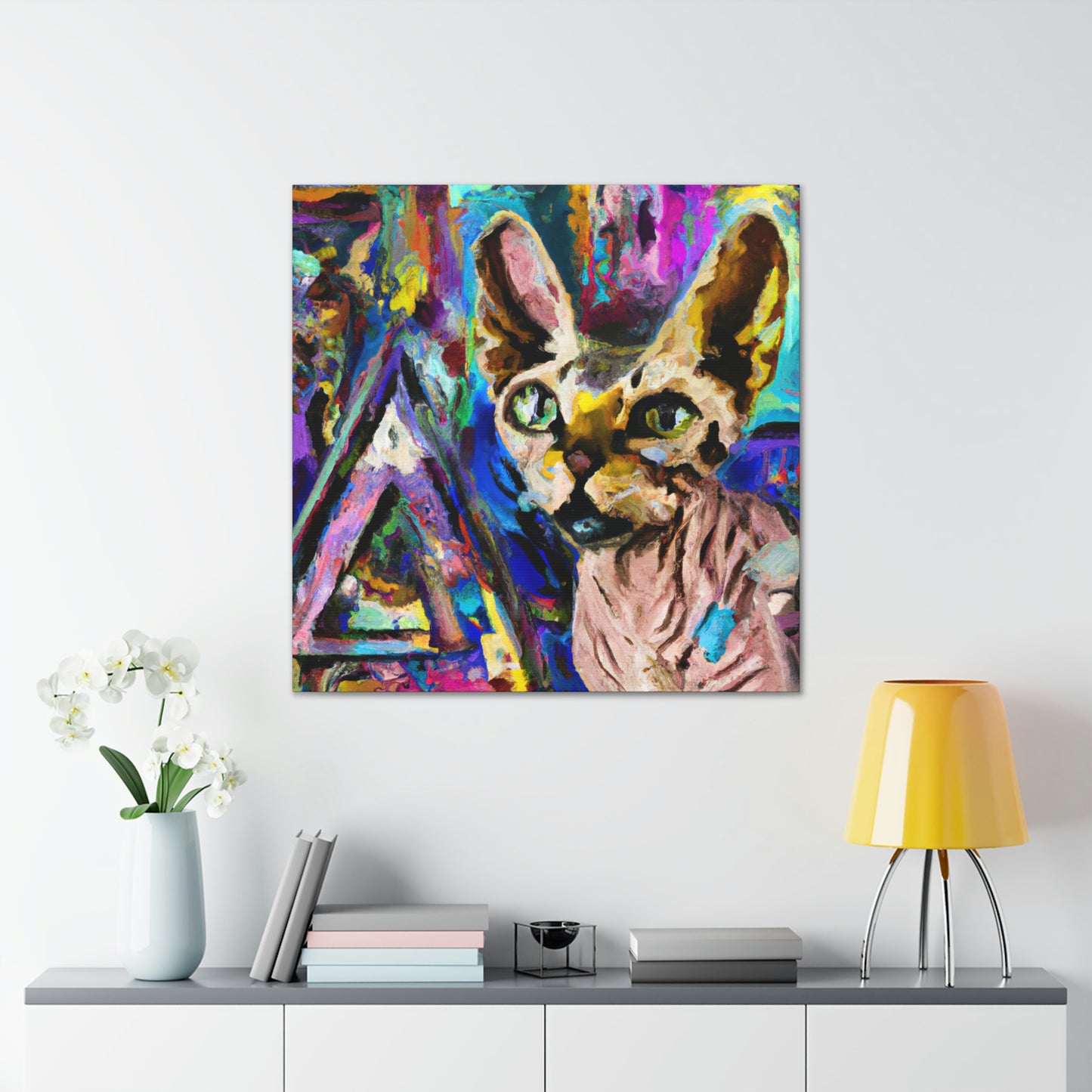 Sphynx in Abstraction - Canvas