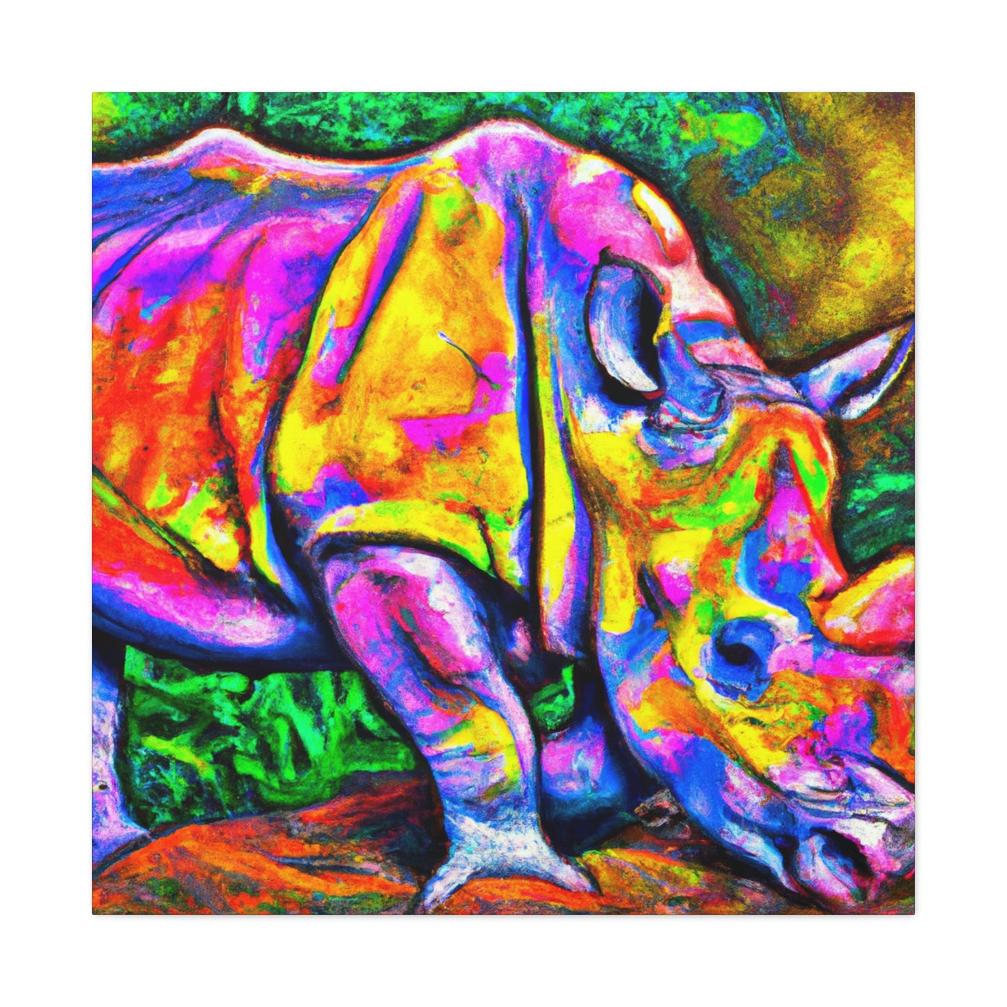 Rhinoceros in Deco - Canvas