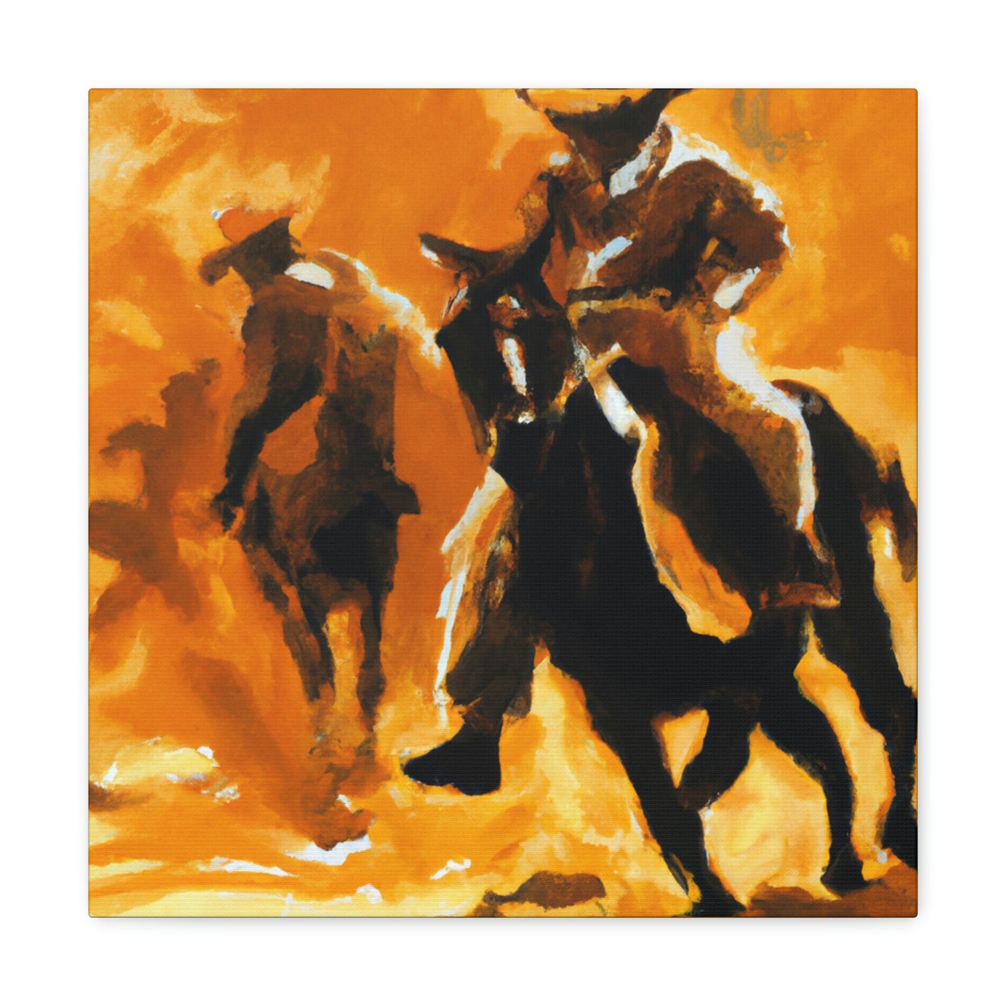 Rodeo Wild West Scene - Canvas