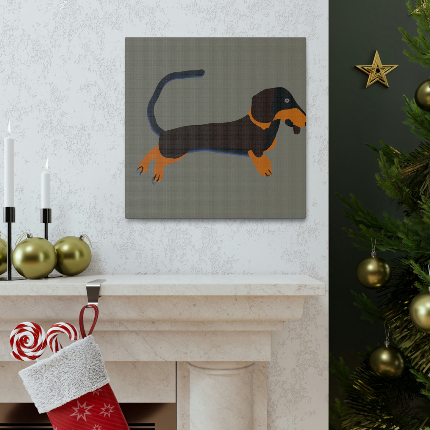 "Dachshund in Minimalism" - Canvas