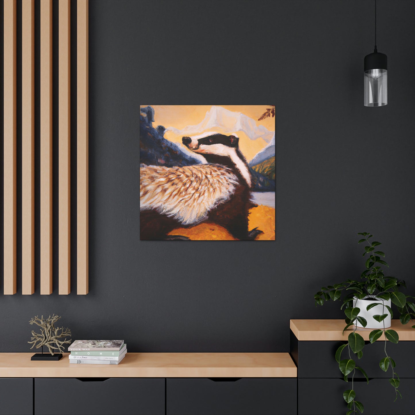 Badger in Deco Style - Canvas