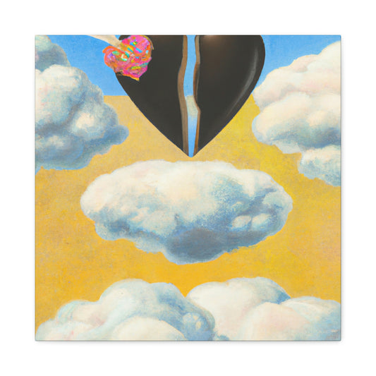 "Heart's Embrace in Clouds" - Canvas