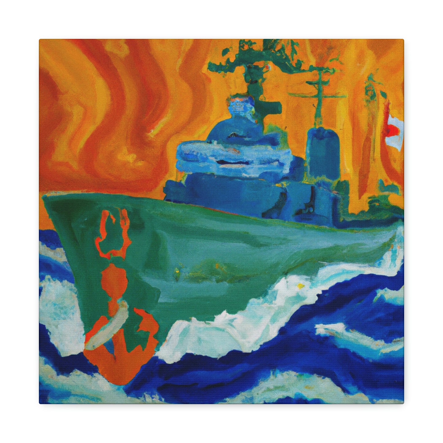 Marine Fauvist Sunset - Canvas