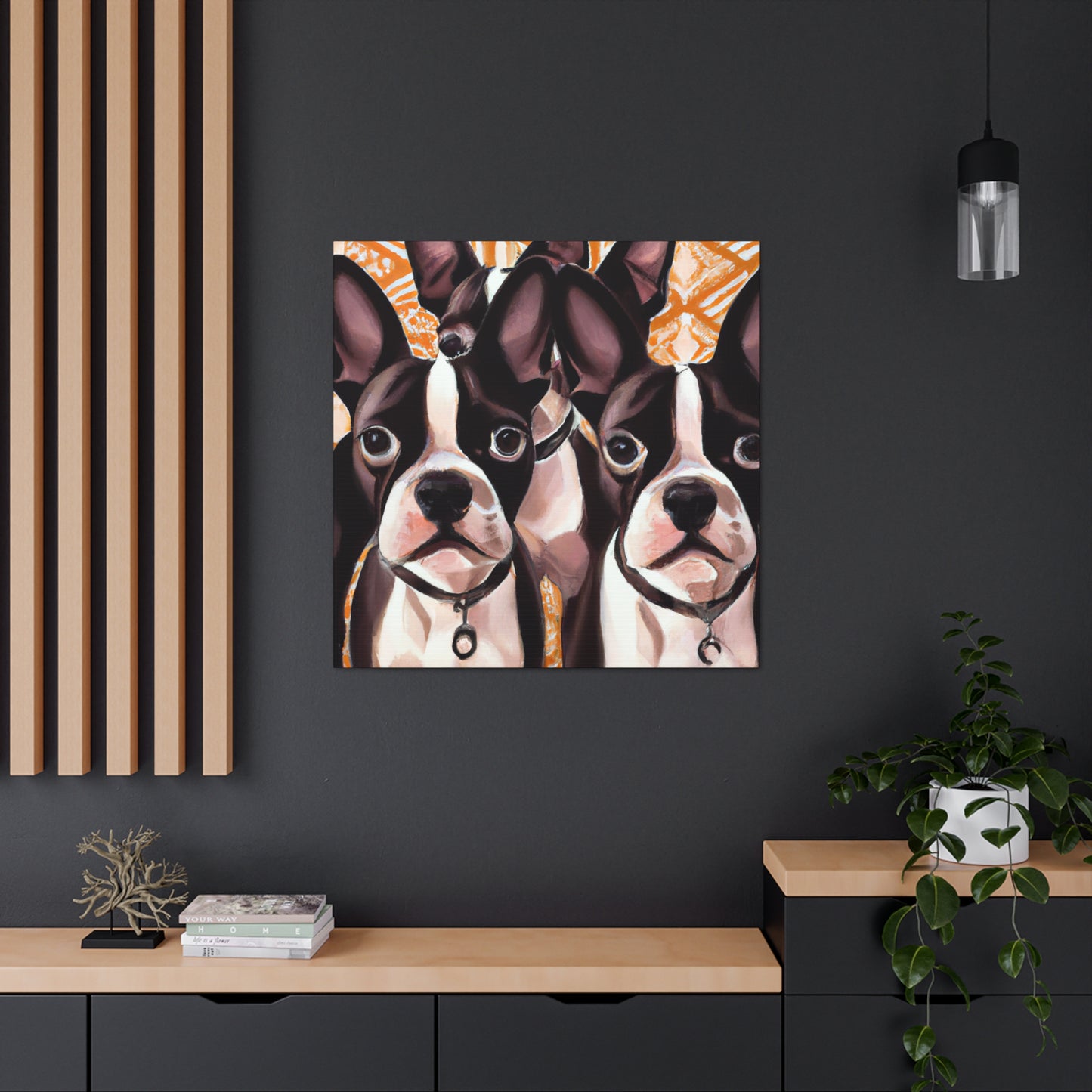 "Boston Terrier Splendour" - Canvas