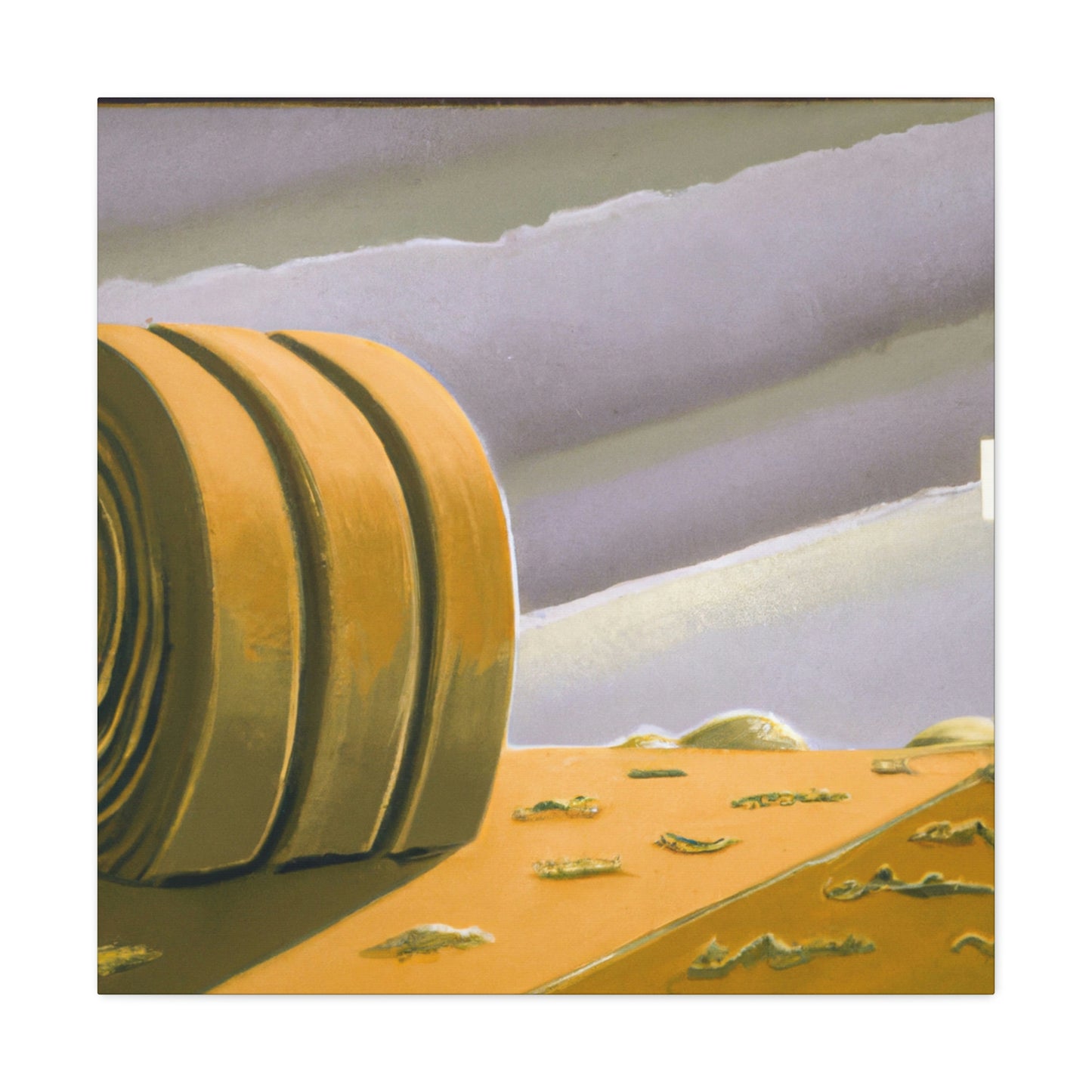 "Hay Bales in Deco". - Canvas