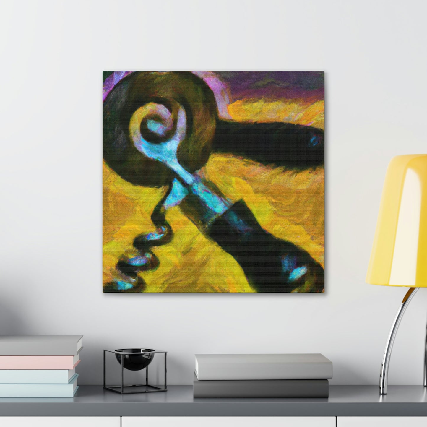 Corkscrew in Turquoise - Canvas