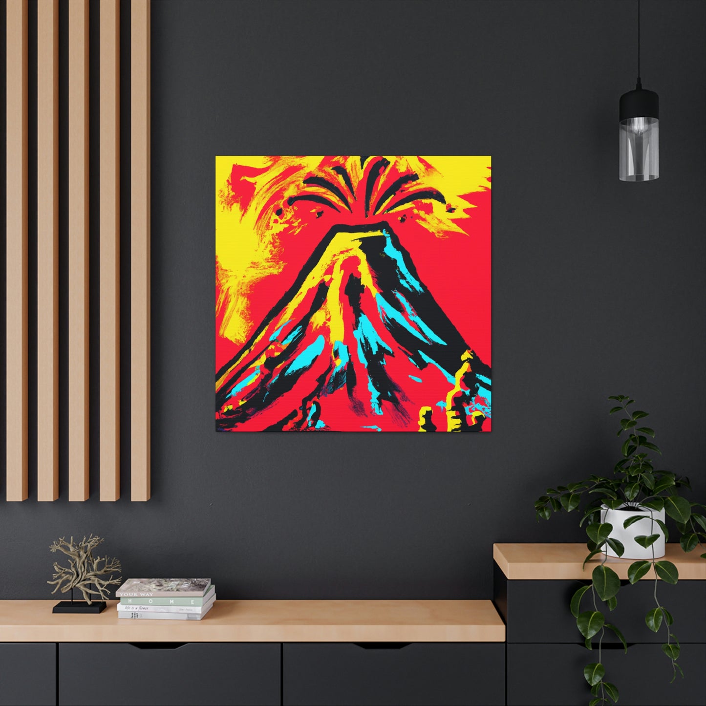 Volcano's Explosive Fury - Canvas