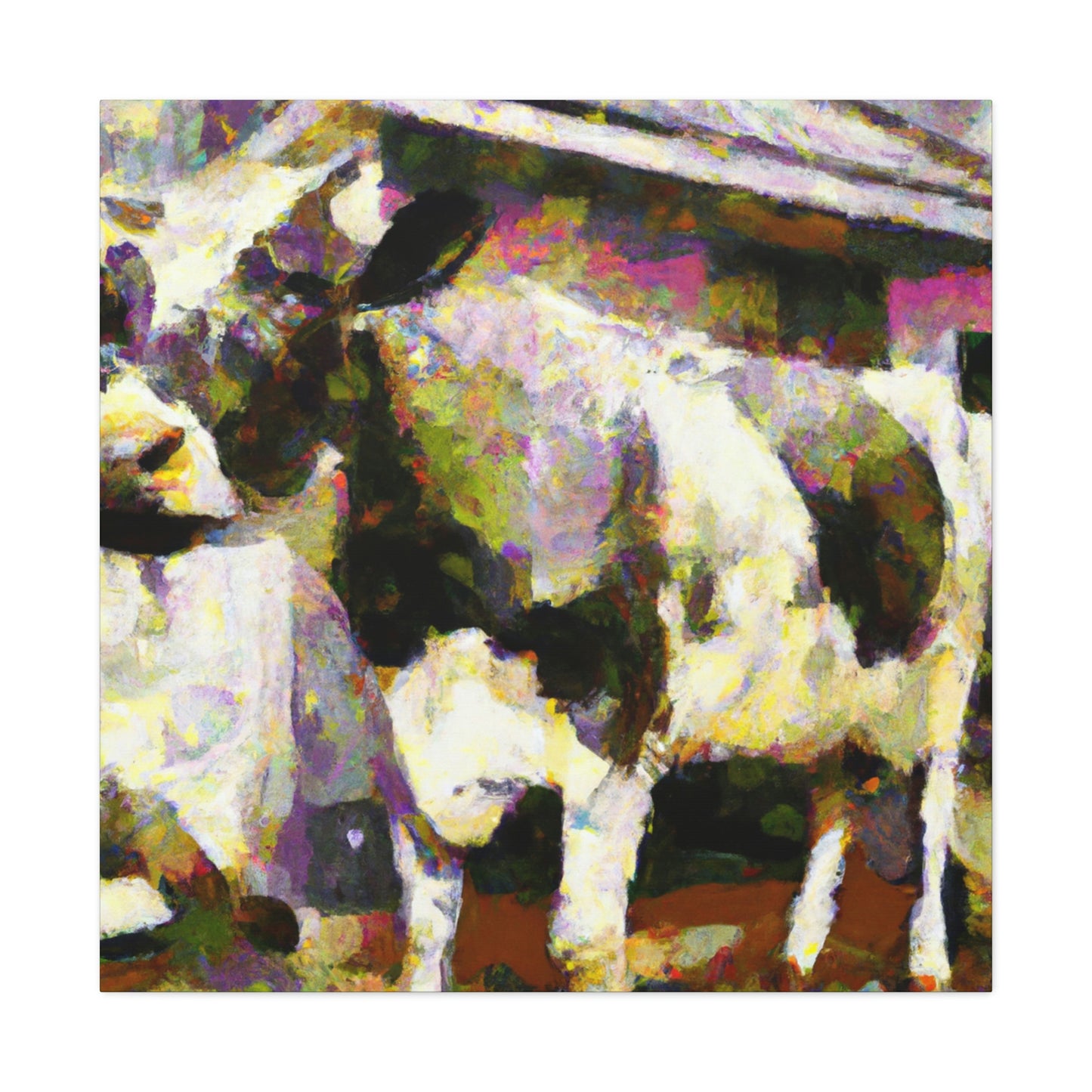 Milking a Countryside Cow - Canvas