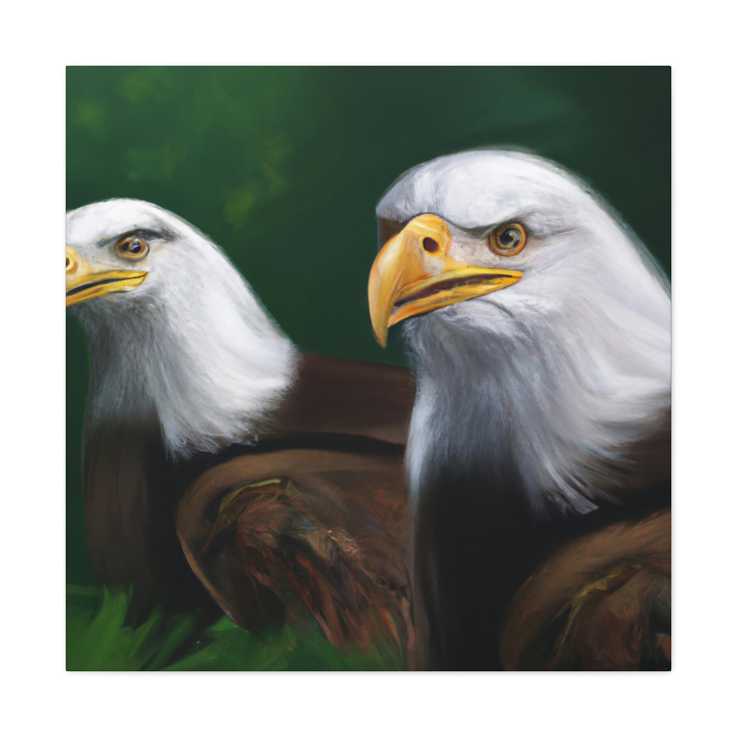 Bald Eagles in Flight - Canvas